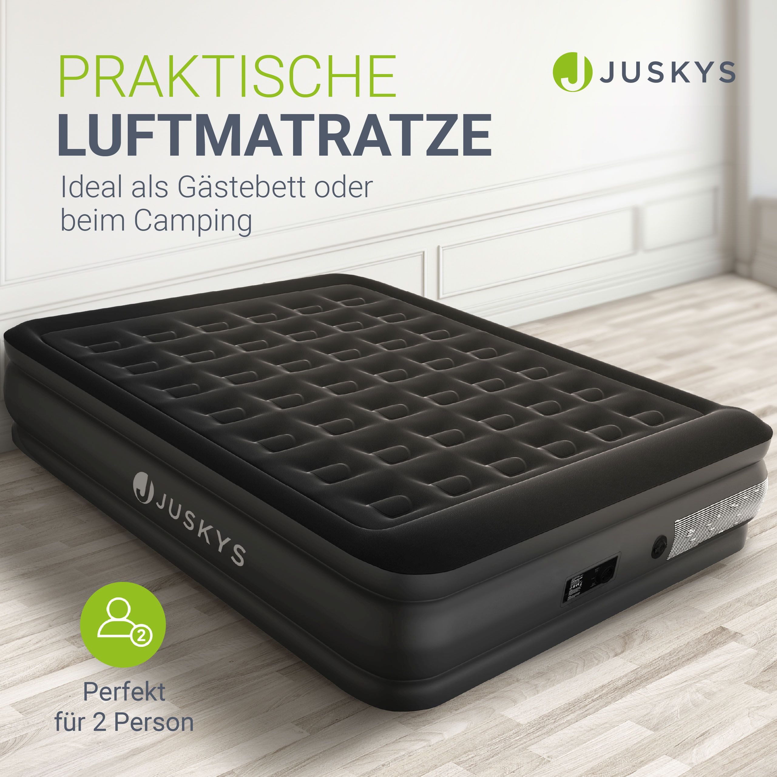 Juskys Luftmatratze Sapri, Doppel-Luftbett, selbstaufblasend, wasserdicht, günstig online kaufen