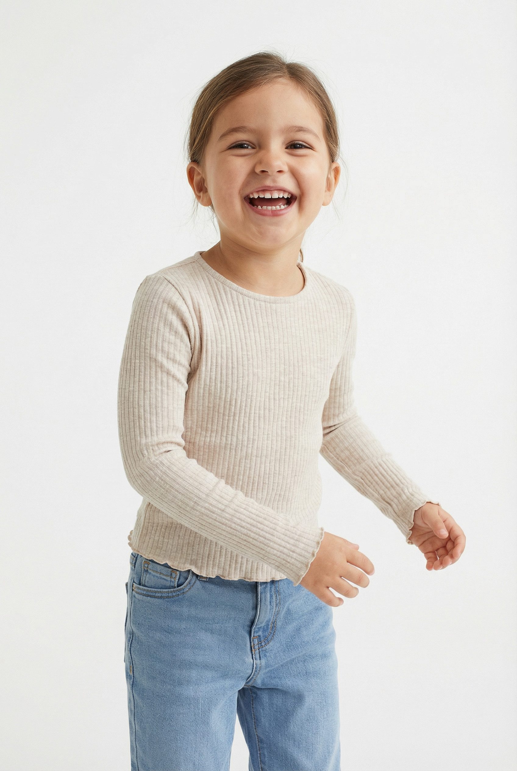 KIDS ONLY Langarmshirt KOGNELLA L/S O-NECK TOP JRS NOOS Materialmix