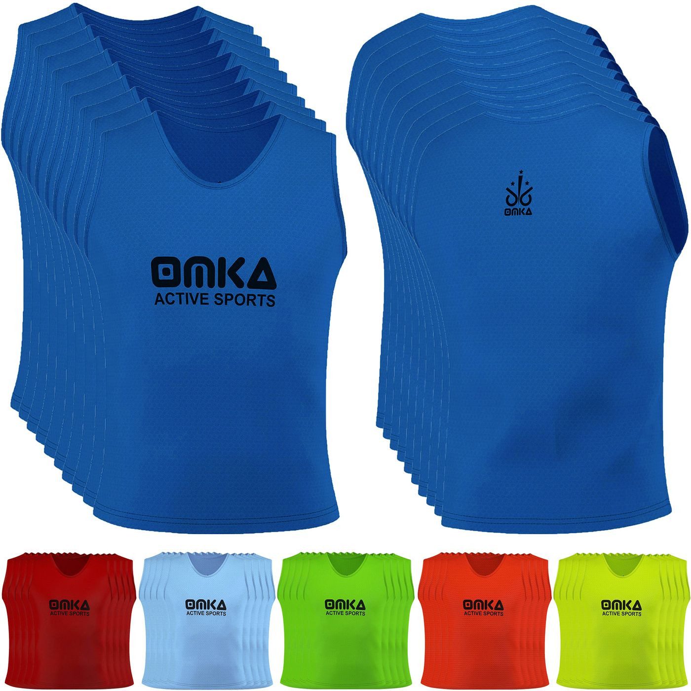 OMKA Trainingsleibchen Bib-OK001x10 (Packung) 10x OMKA Fußball Камзол Trainingsleibchen
