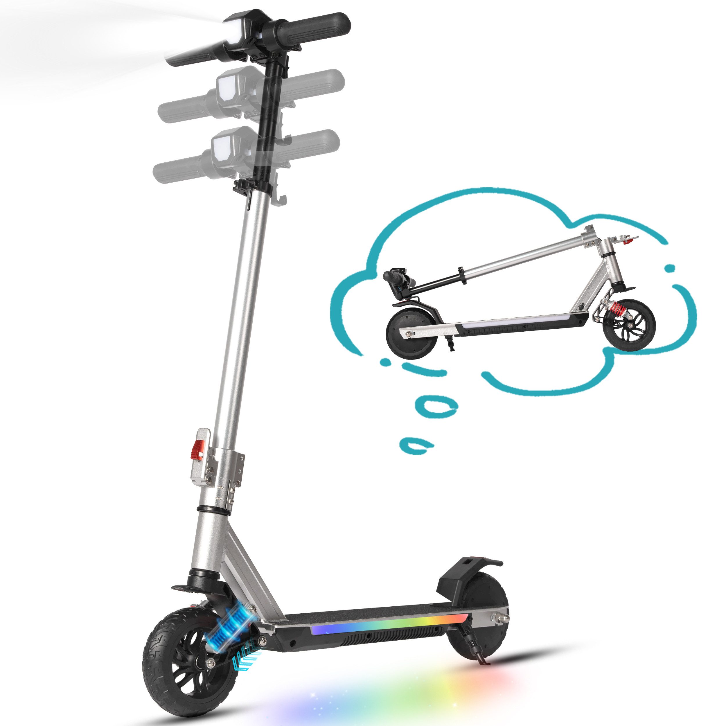 Vankel Elektro-Kinderroller E Scooter für Kinder, ab 10 Jahren, 15km, Feder günstig online kaufen