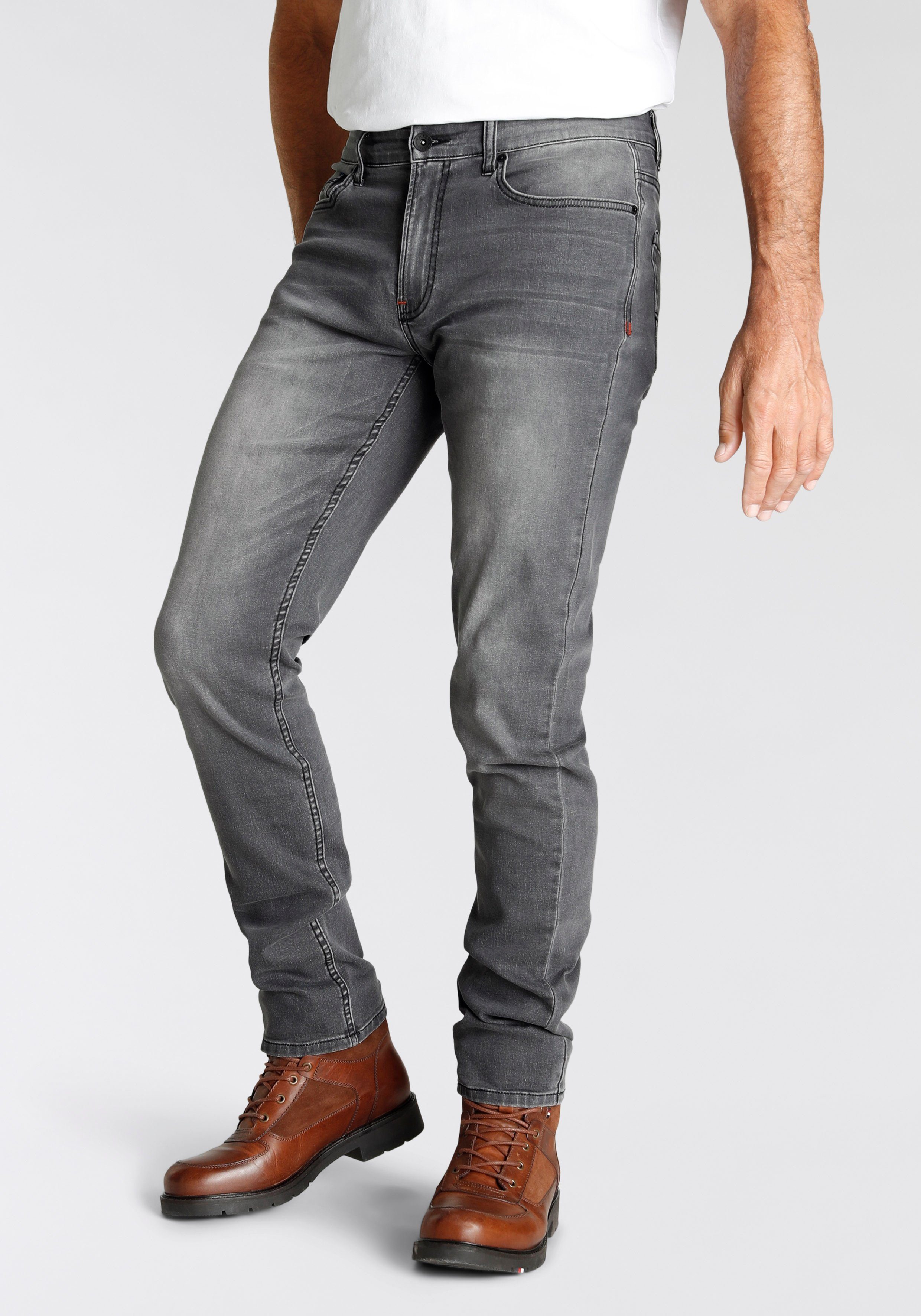 H.I.S Slim-fit-Jeans FLUSH schmale Beinform, mit Used-Effekten, niedrige Leibhöhe – Bild 2 von 5