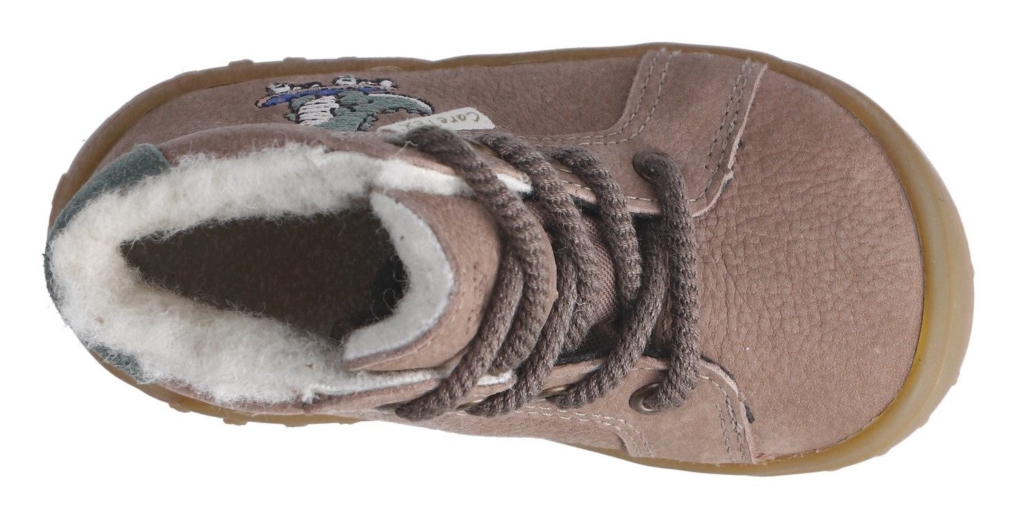 PEPINO by RICOSTA Dusty WMS: weit Lauflernschuh Babystiefel, Winterschuh, Schnürstiefel mit wärmender Schurwolle
