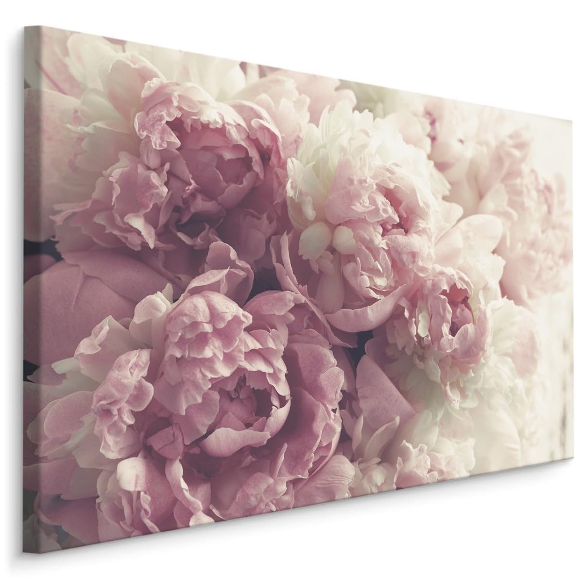 Muralo Leinwandbild Abstrakt – Leinwandbild Wandbild Kunstdruck Wohnzimmer, Blumen (1 St), Blumen – Blütenpracht, 70 x 50 cm, aufhängefertig