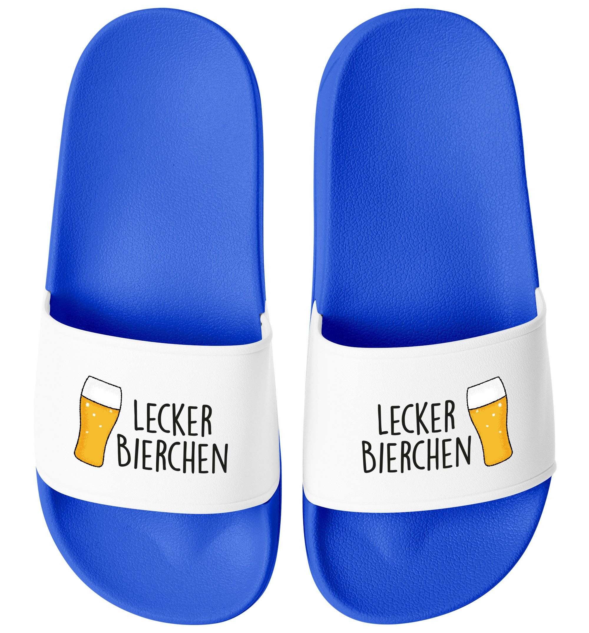 MoonWorks Badeschlappen Lustig Spruch Lecker Bierchen günstig online kaufen