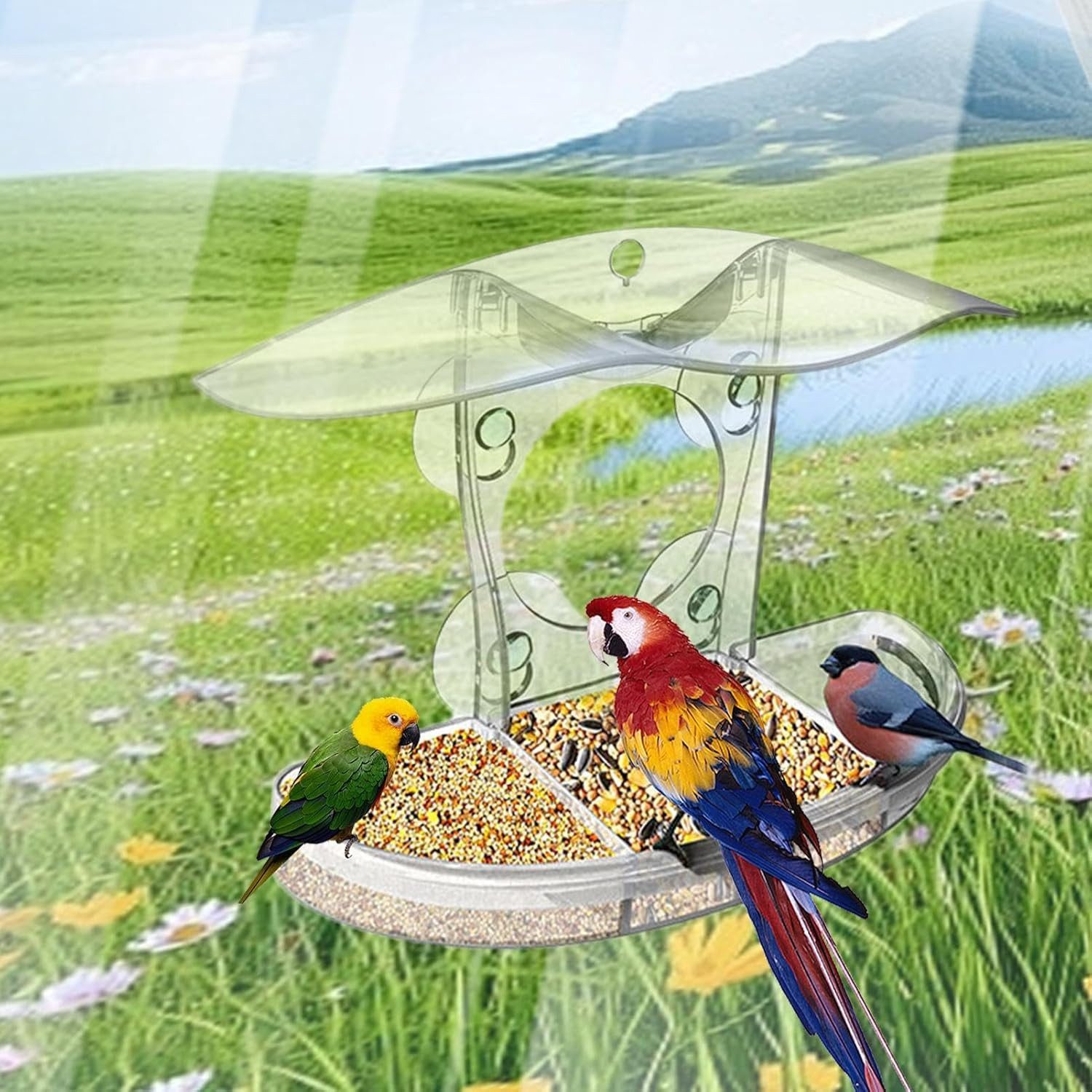 BlingBin Vogelhaus Fenster Vogelfutterstation, Futterhaus Für günstig online kaufen