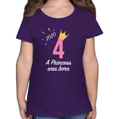 Shirtracer T-Shirt Vierter Mädchen Princess 2020 4. Geburtstag