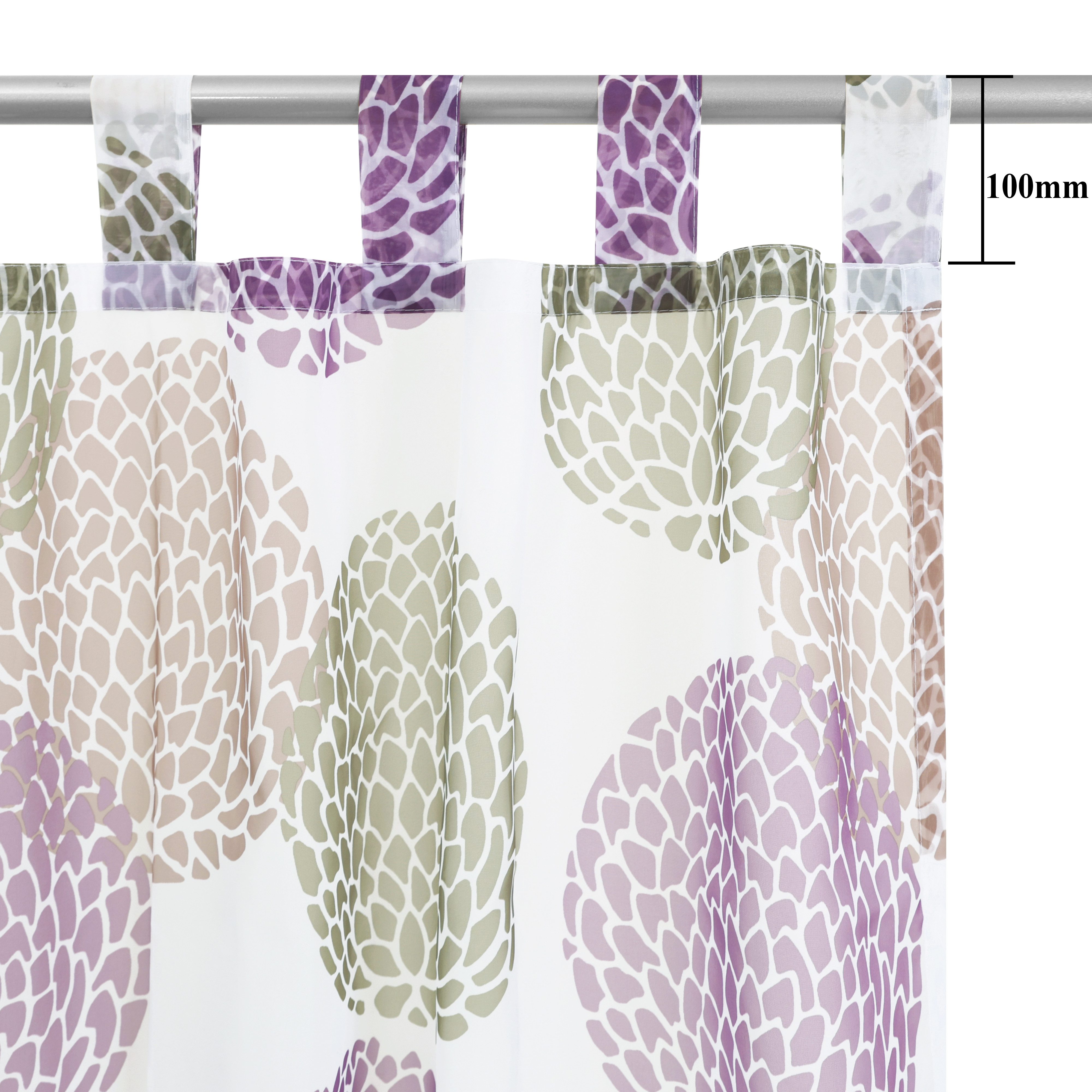 OTTO home Gardine Belem (1 St), Schlaufen, transparent, Voile, 1 oder 2 Schals, Vorhang, Fertiggardine, Kreise