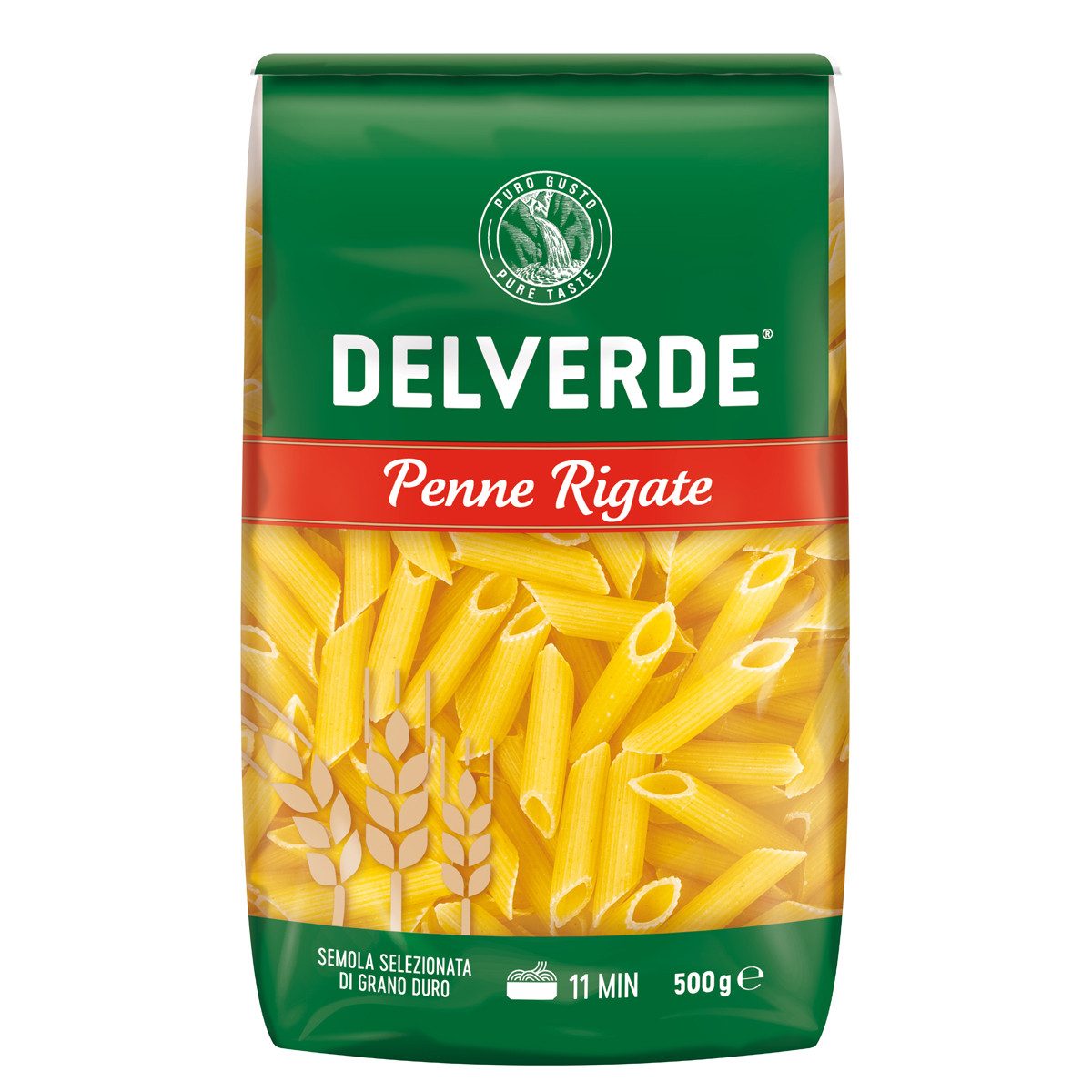 DELVERDE Nudeln, Delverde Penne Rigate Pasta Semola Selezionata di Grano Duro 500g