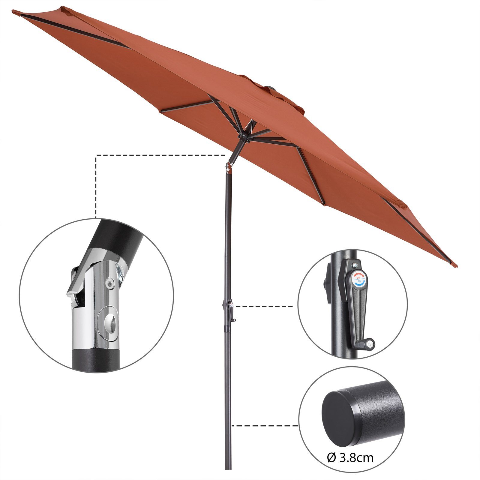 Kingsleeve Sonnenschirm, wasserabweisend