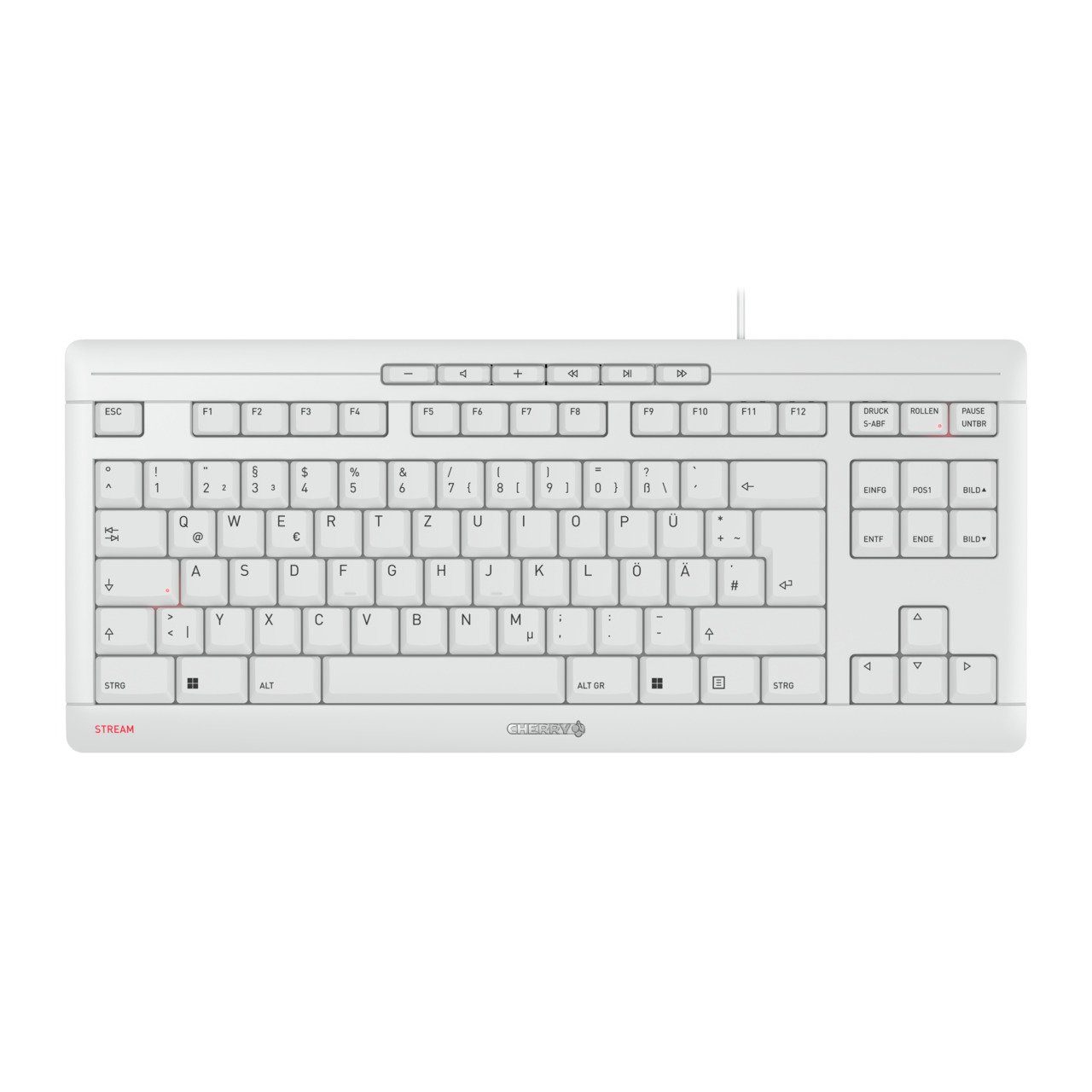Cherry STREAM KEYBOARD TKL Tastatur, ntegrierte Metallplatte für maximale  Verwindungssteifigkeit