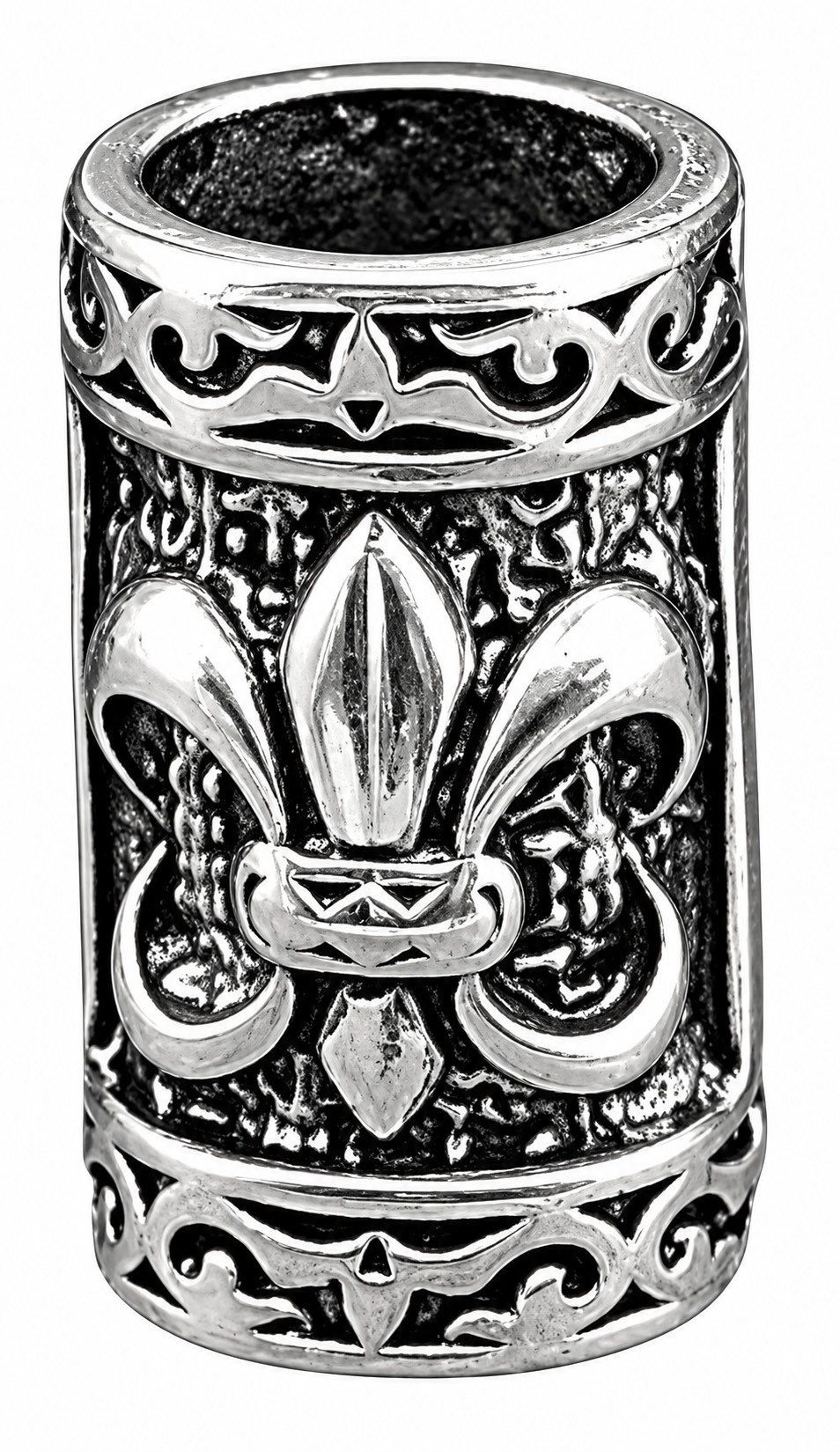 Kiss of Leather Diadem Bartperle Fleur-de-Lis Edelstahl Fleur-de-Lys franz. Lilie