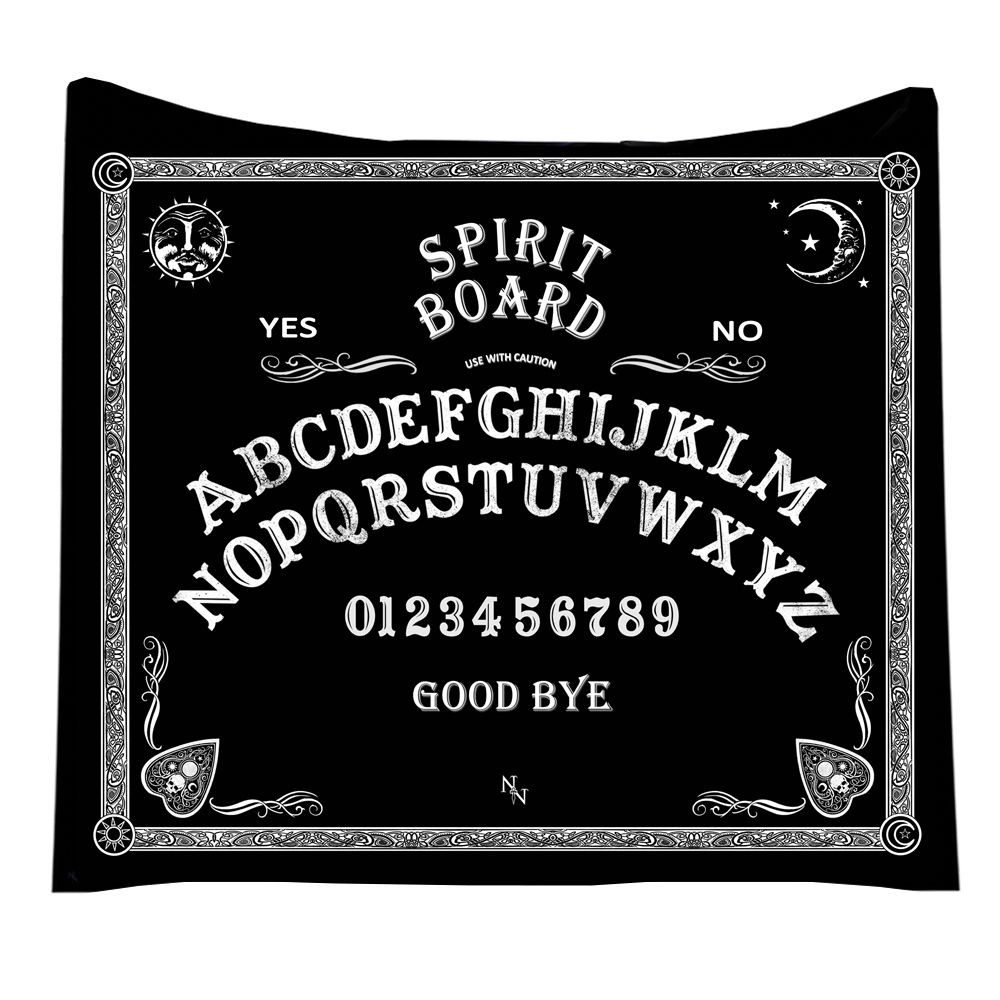 Wohndecke Kuscheldecke mit Wahrsagerbrett - Spirit Board - Fantasy Gothic, Figuren Shop GmbH