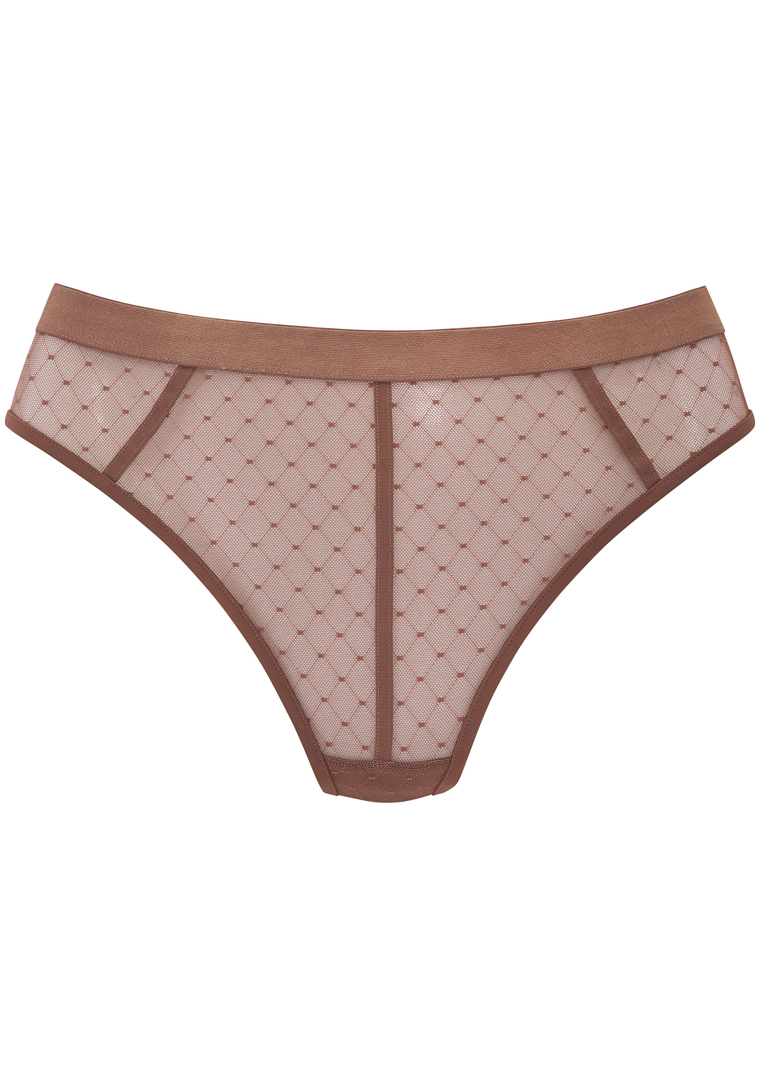 Vivance by Lascana String Ava aus transparentem Mesh in Pünktchen-Optik, transparente Unterwäsche – Bild 2 von 4