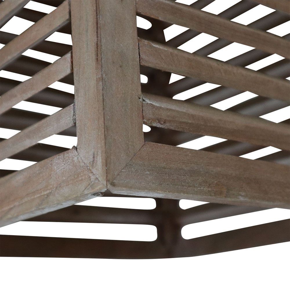 Grafelstein Hängeleuchten Hängelampe SHUTTERS braun aus Holz mit Lamellen Beach House Lampe Stra