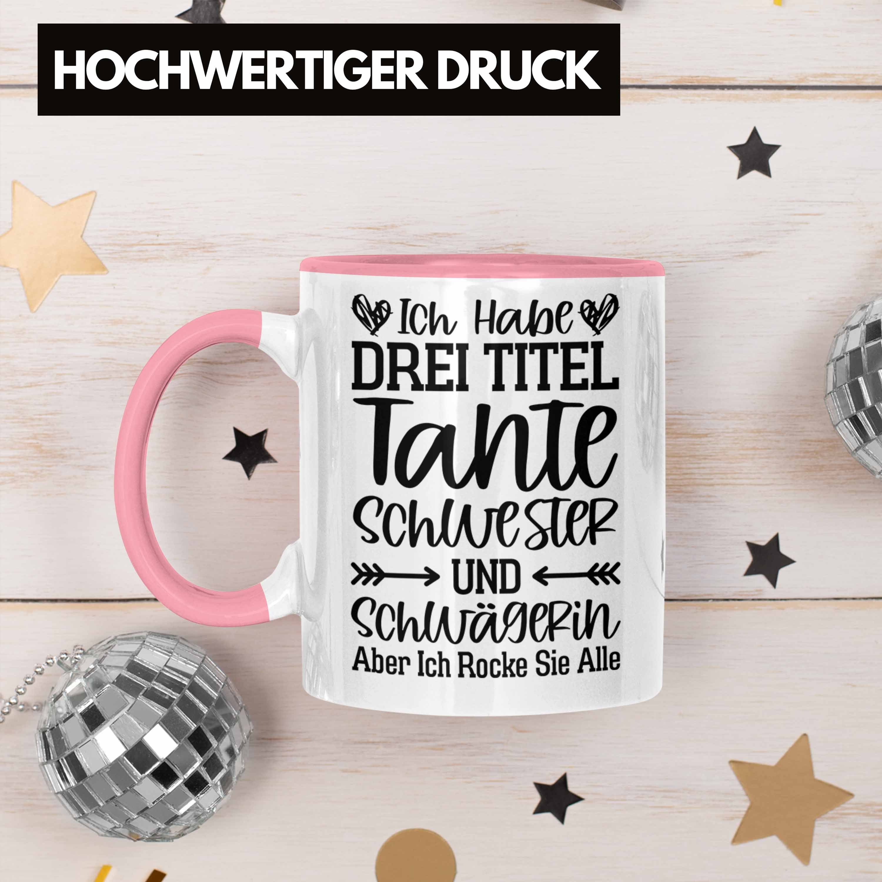 Trendation mit Spruch Rosa - Tante Tante Trendation für Tasse Tante Schwägerin Weihnachten Beste Tasse Schwester Geschenk Lieblings