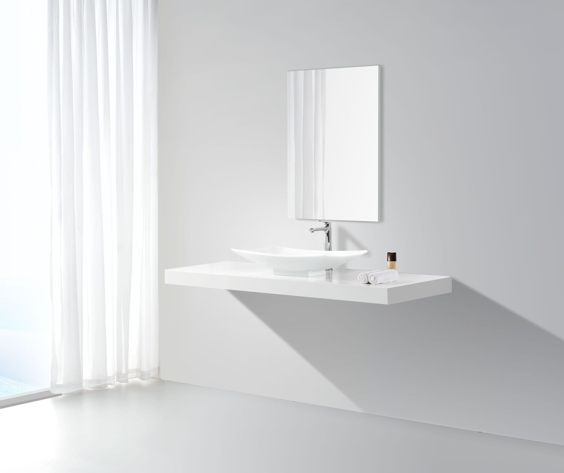 Alphabad Waschtisch Mineralguss-Aufsatzwaschtisch MG-C050