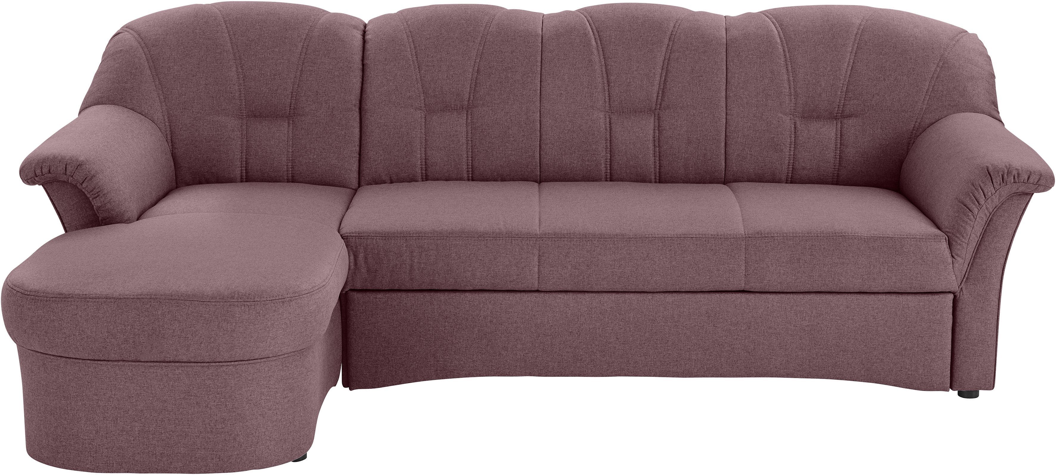 DOMO collection Ecksofa Papenburg L-Form, in großer Farbvielfalt, wahlweise mit Bettfunktion