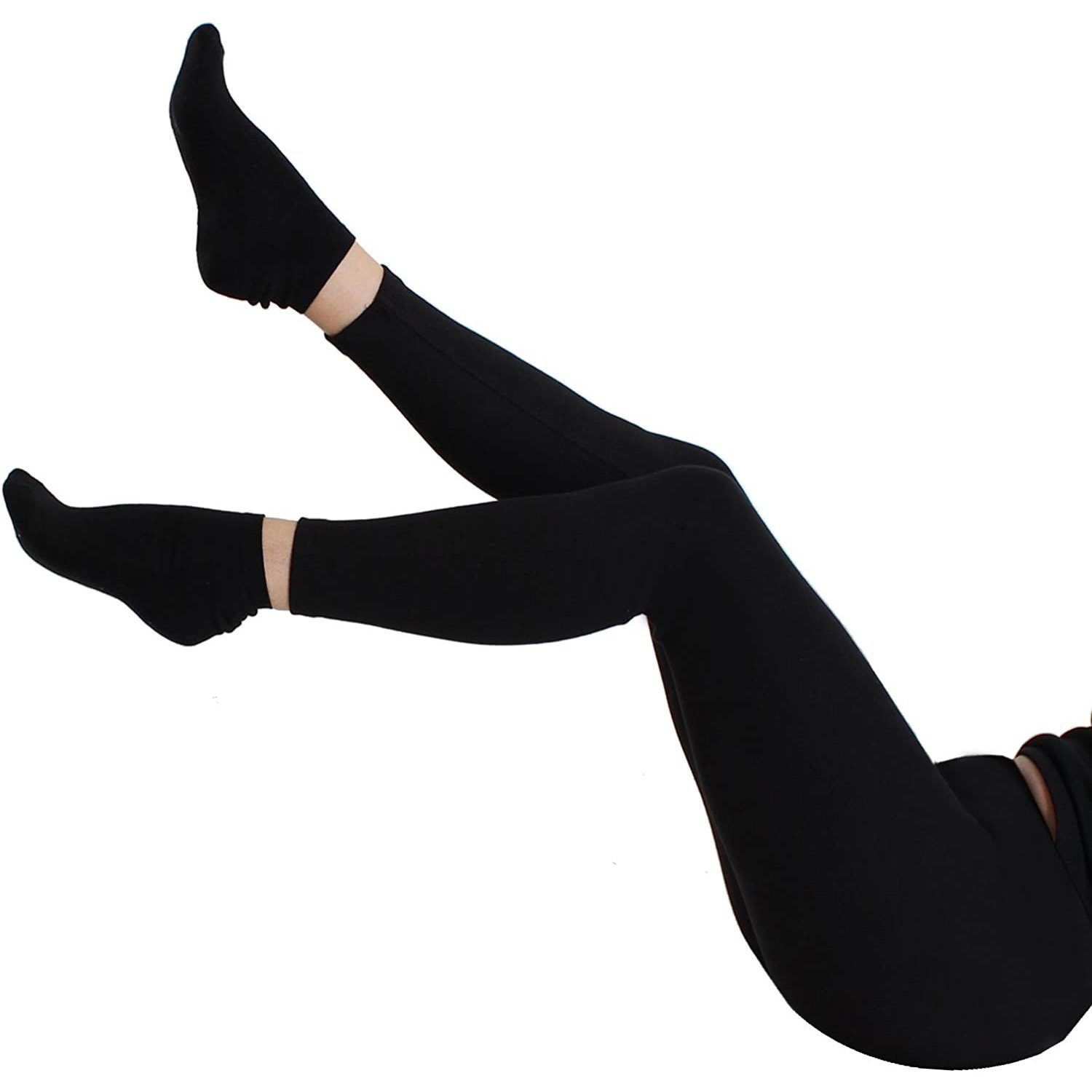 BRUBAKER Leggings Damen Leggings aus weicher Baumwolle - Schwarz - Weich un günstig online kaufen