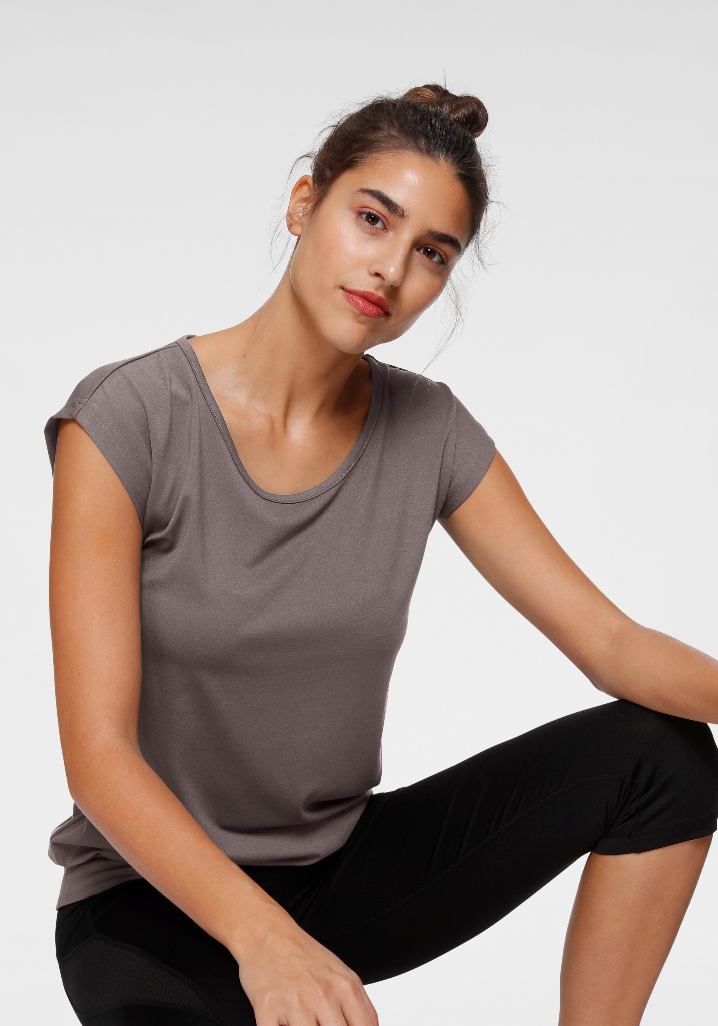 Ocean Sportswear Yoga & Relax Shirt Soulwear - Essentials Yoga Shirts (Packung, 2er-Pack) leicht überschnittene Schultern, längerer Schnitt