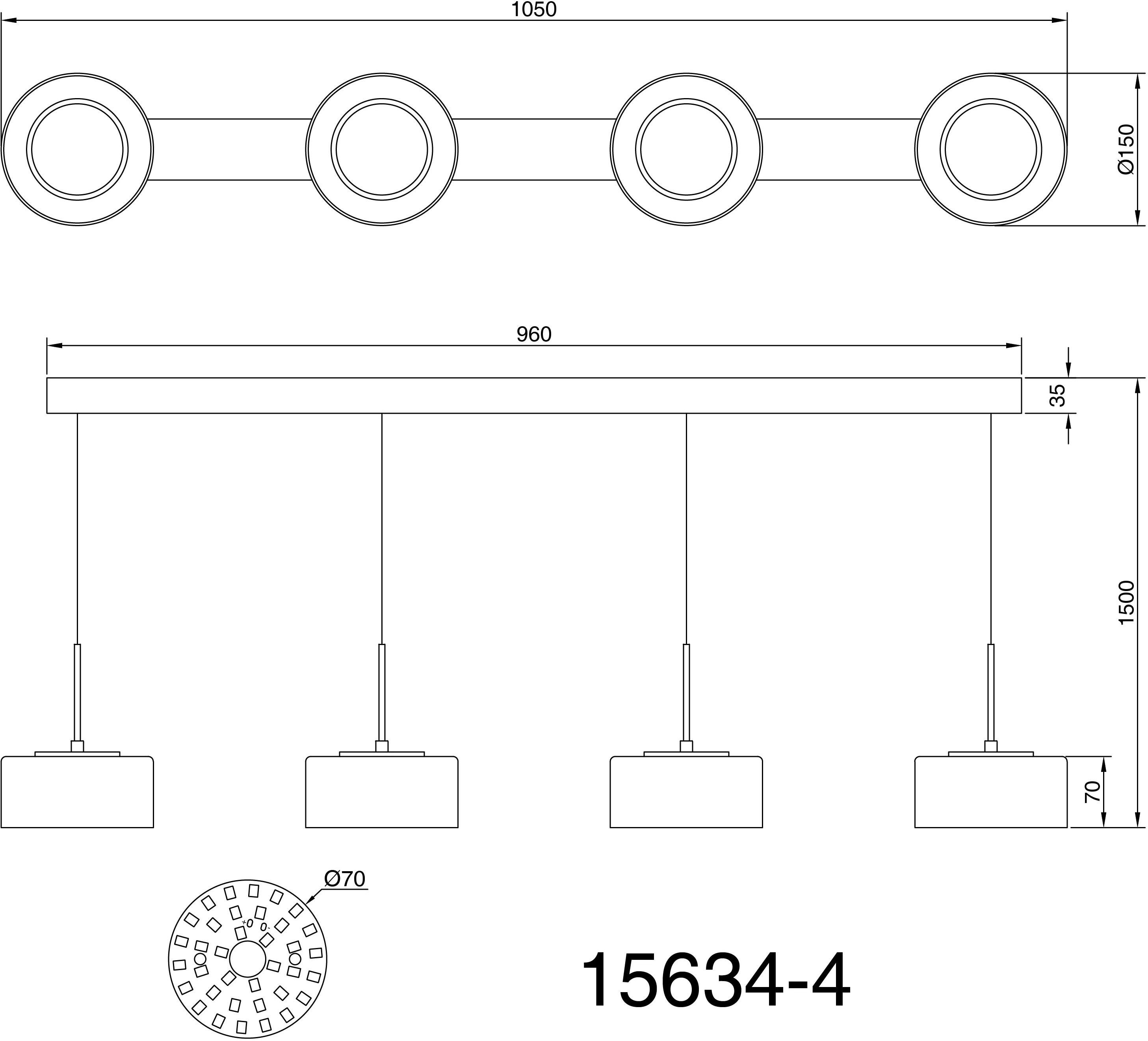 GLOBO LIGHTING LED Pendelleuchte FOGSY, LED fest integriert, Tageslichtweiß, Hängelampe/Pendelleuchte/Glas rauchfarben/Höhe kürzbar/Esstisch