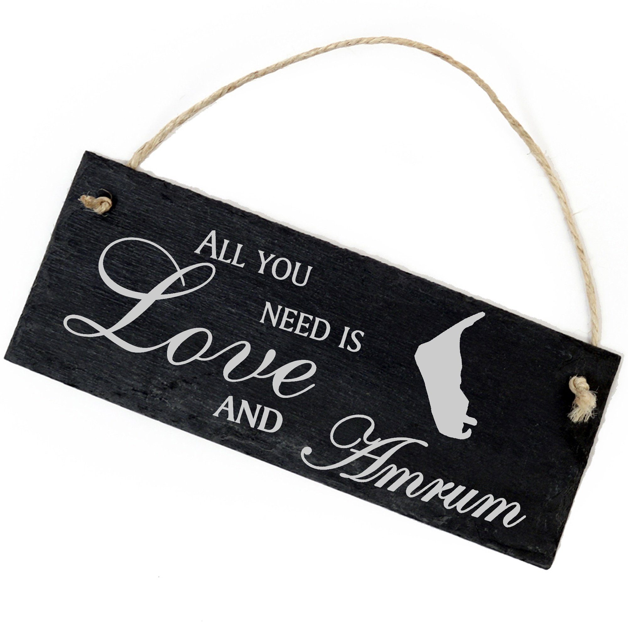 Dekolando Hängedekoration Insel Amrum 22x8cm All you need is Love and Amrum