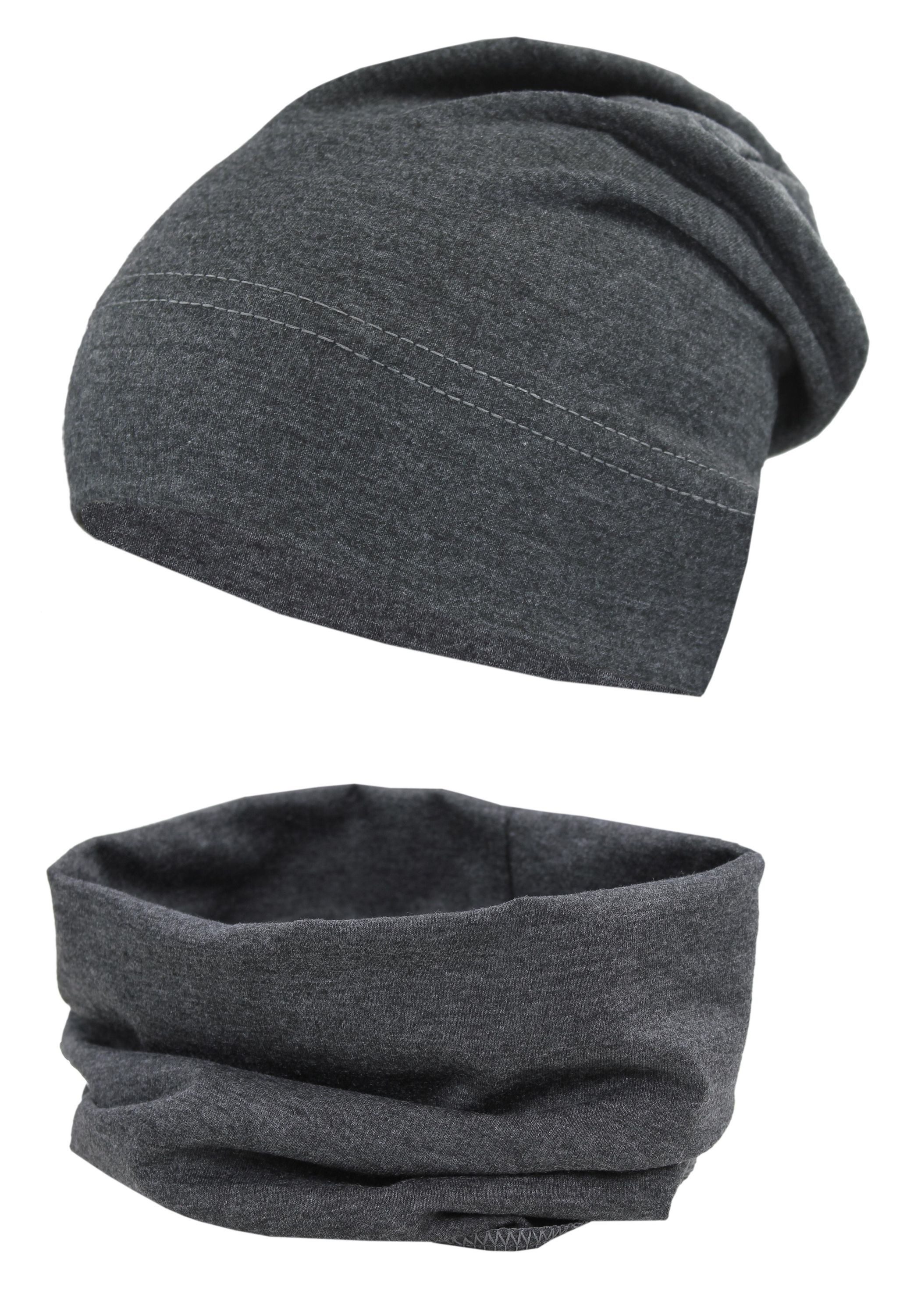 TupTam Beanie TupTam Jungen Beanie Mütze und Schlauchschal 2er Set