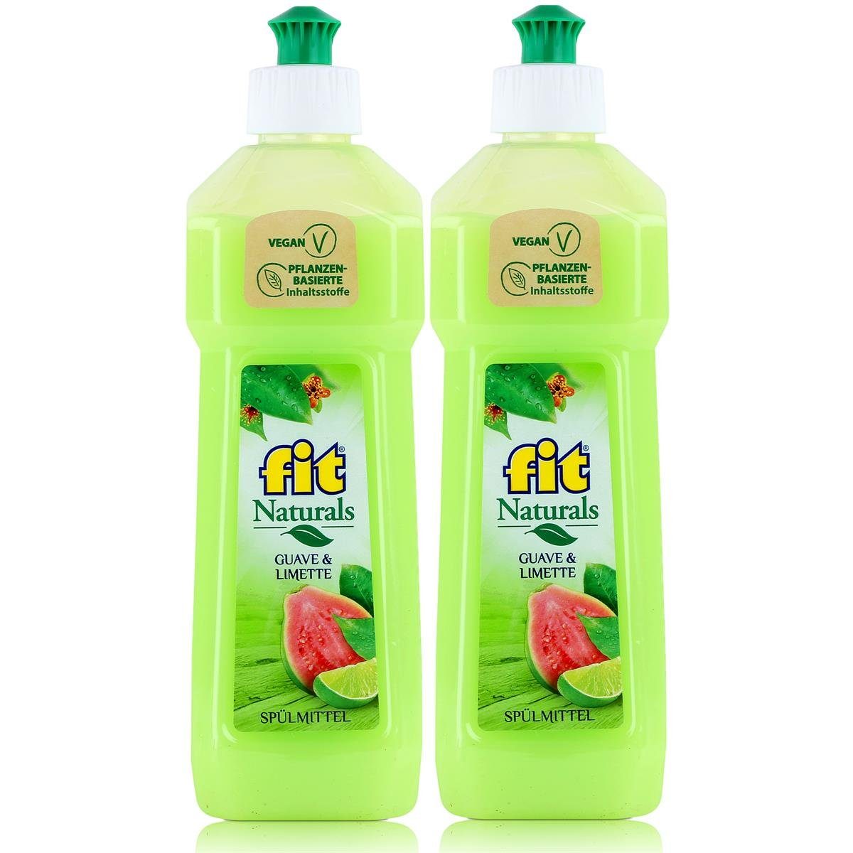 FIT fit Spülmittel Guave & Limette 500ml - Schont die Hände (2er Pack) Geschirrspülmittel
