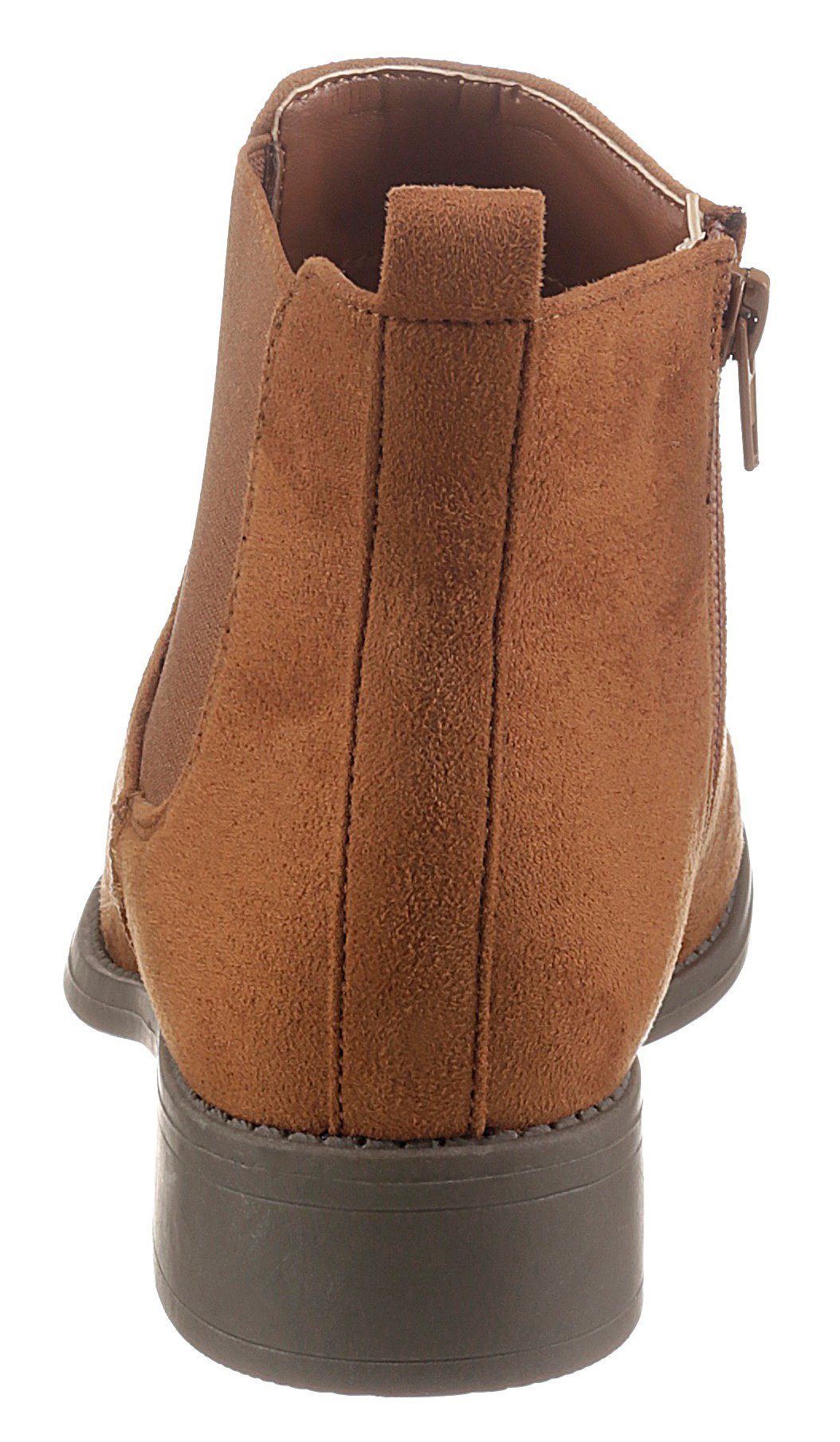 CITY mit WALK breitem Chelseaboots cognac Stretch