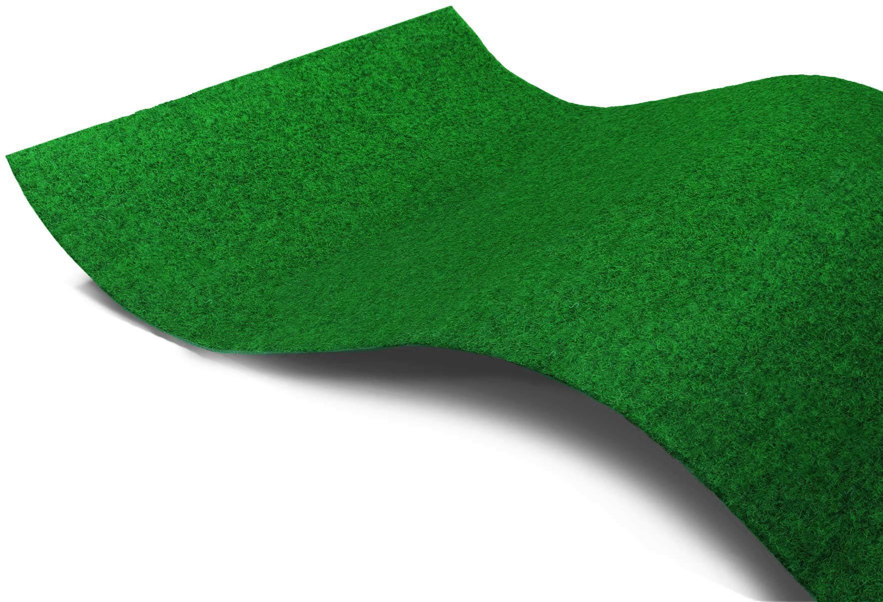 Kunstrasen PARK, Primaflor-Ideen in Textil, rechteckig, Höhe: 7 mm, mit Noppen, strapazierfähig, witterungsbeständig & wasserfest grün