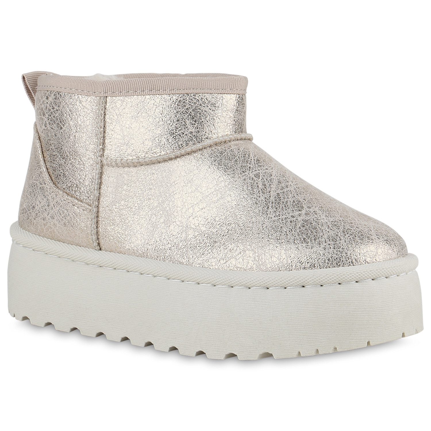 VAN HILL 840485 Plateaustiefelette Damen Warm Gefütterte Plateau Boots Stie günstig online kaufen