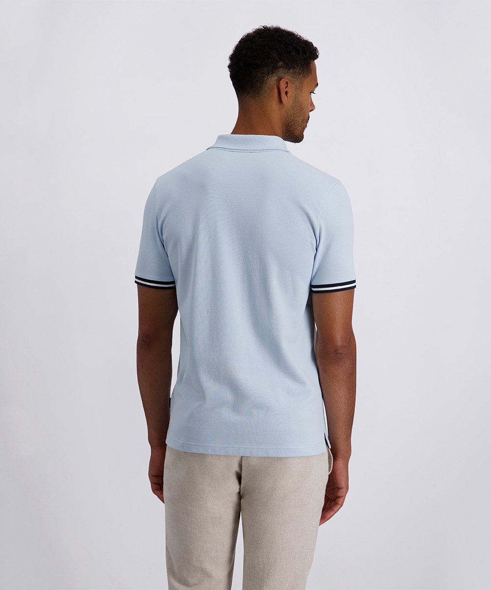 Pierre Cardin Poloshirt Poloshirt uni pique mit Logo Schriftzug