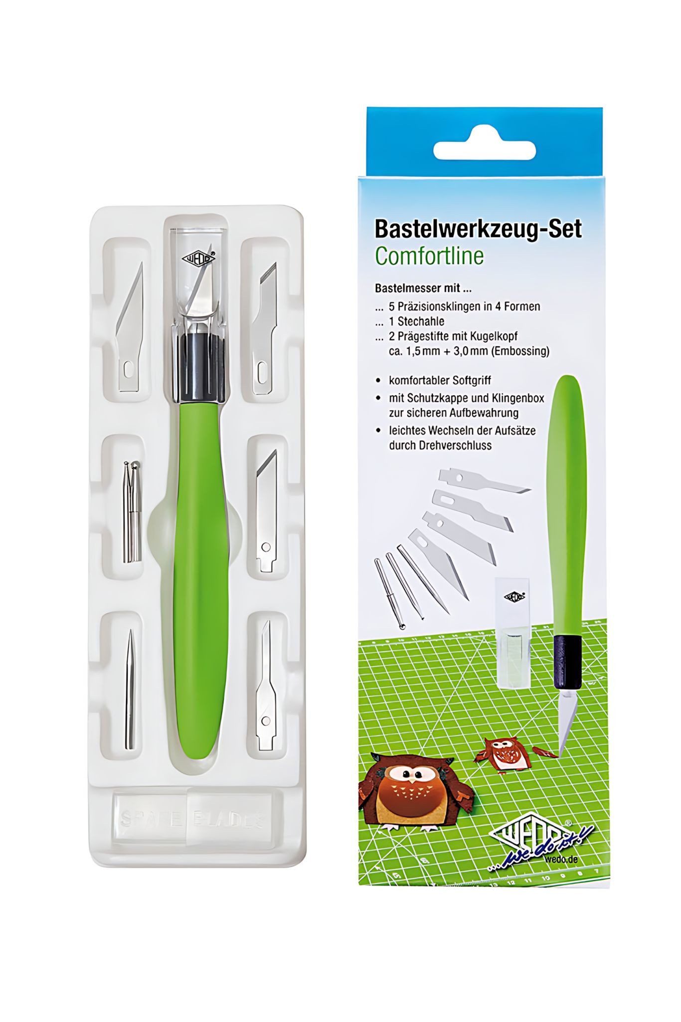 WEDO Cuttermesser Wedo Cutter Hobbymesser Set Comfortline incl Zubehör