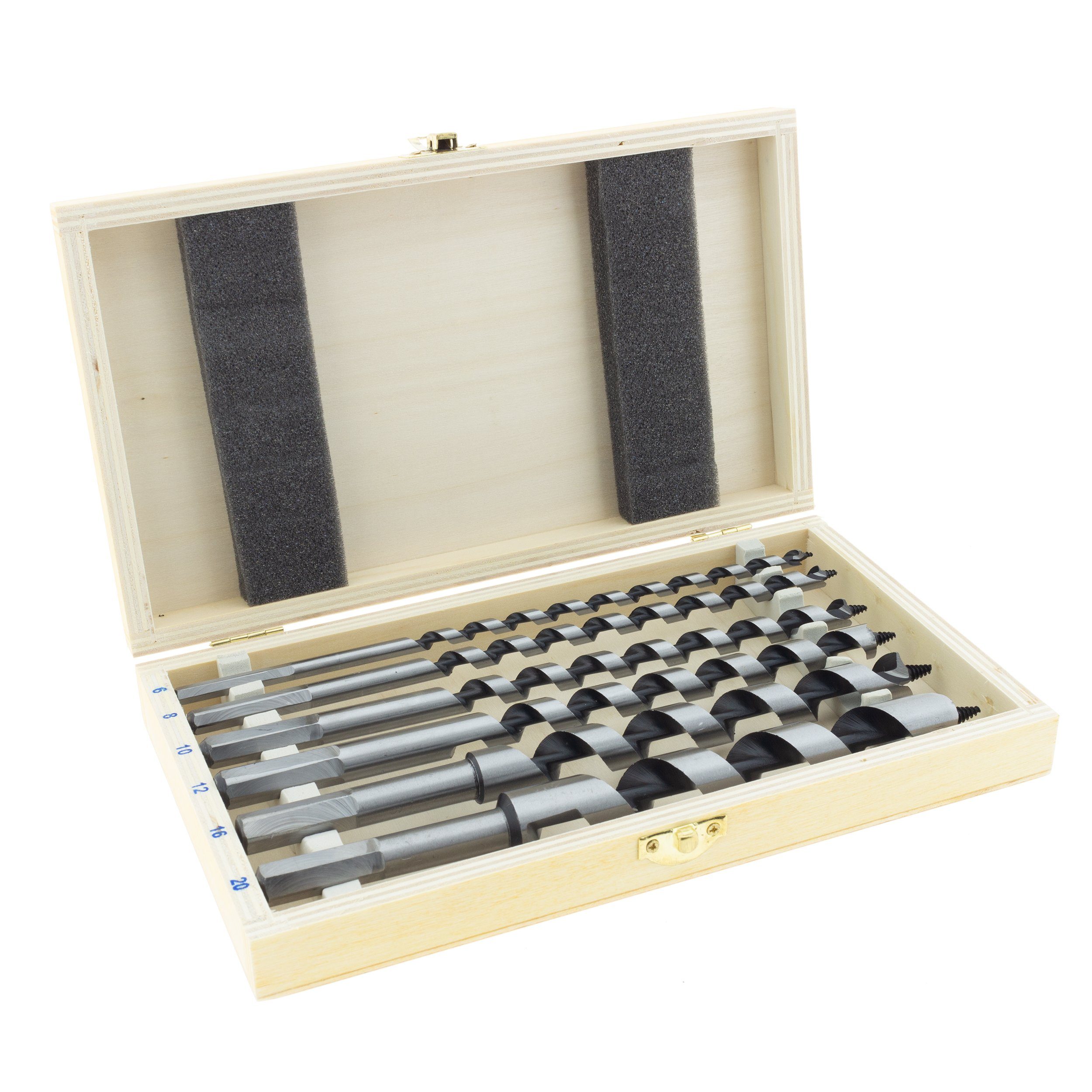 Schlangenbohrer Schlangenbohrer 230 mm Set 6-tlg. aus Kohlenstoffstahl 6-20 mm in