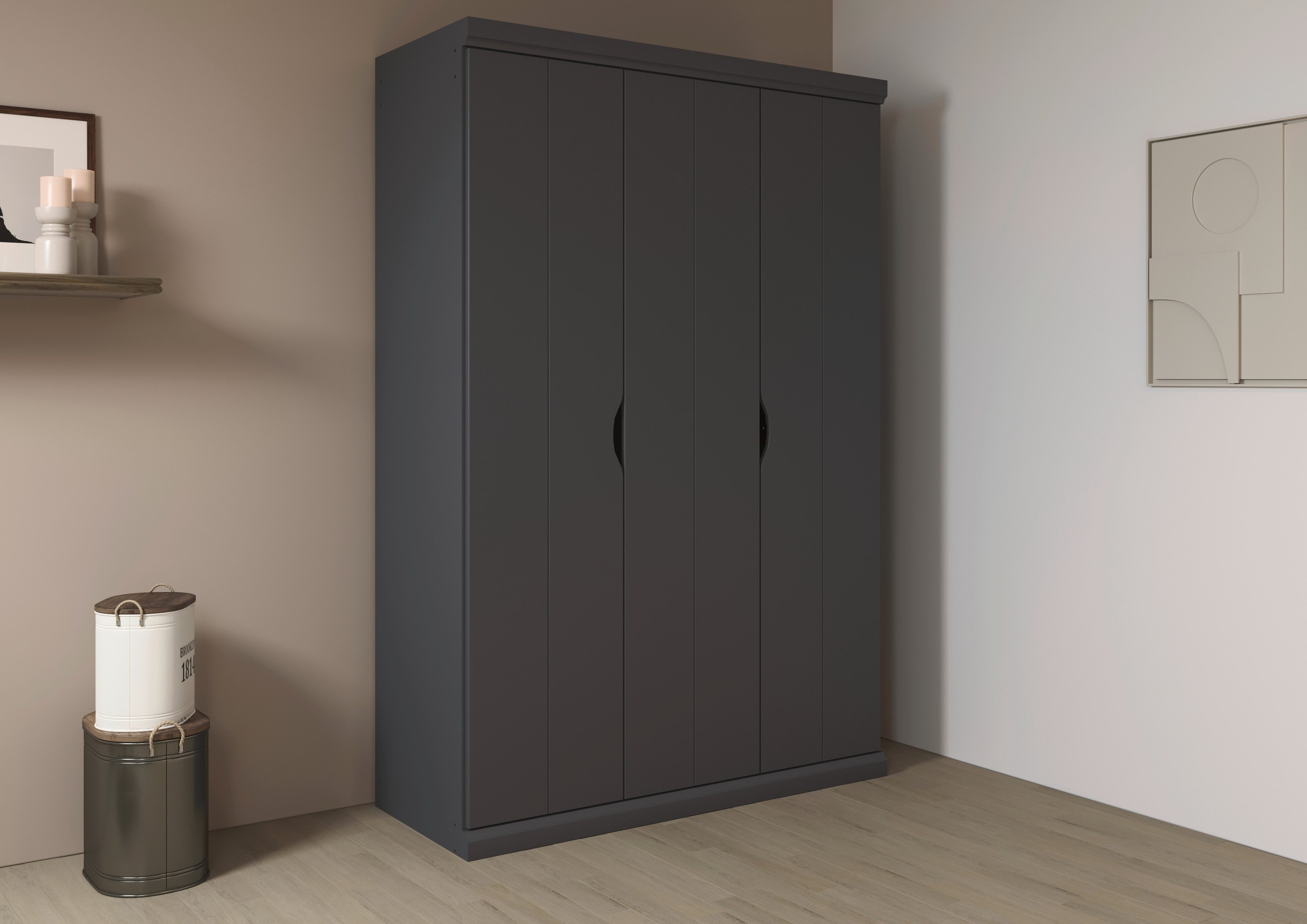 rauch Kleiderschrank Drehtürenschrank Schrank Garderobe Wäscheschrank Schlafzimmer MARLENE (in 3 verschiedenen Ausstattungen BASIC/CLASSIC/PREMIUM) in 3 Breiten 91/136/181 cm im Landhaus-Stil MADE IN GERMANY