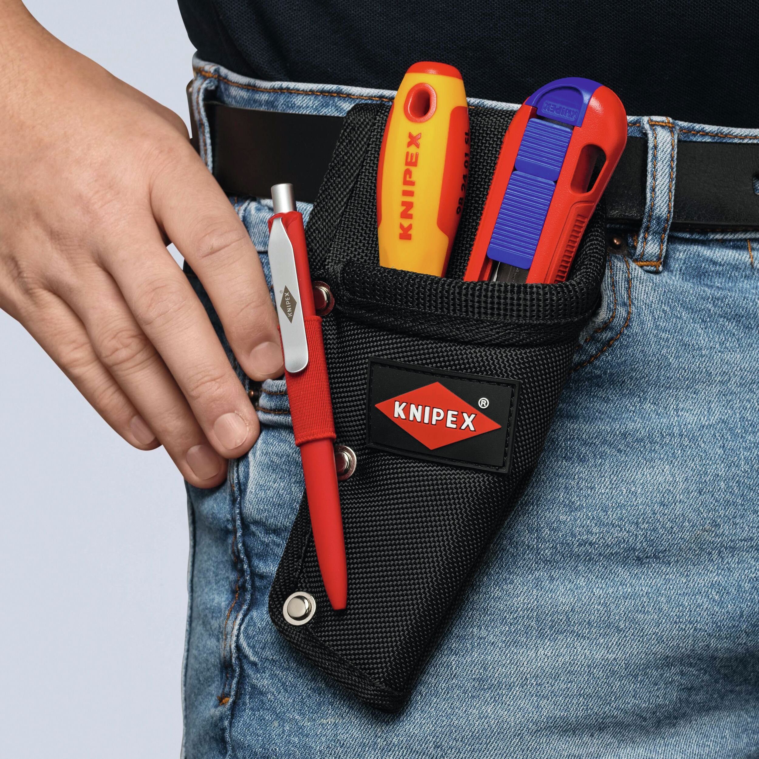 Knipex Elektrikerschere, Mehrzweck-Gürteltasche passend für SB 95 05 Elektr-Schere 20