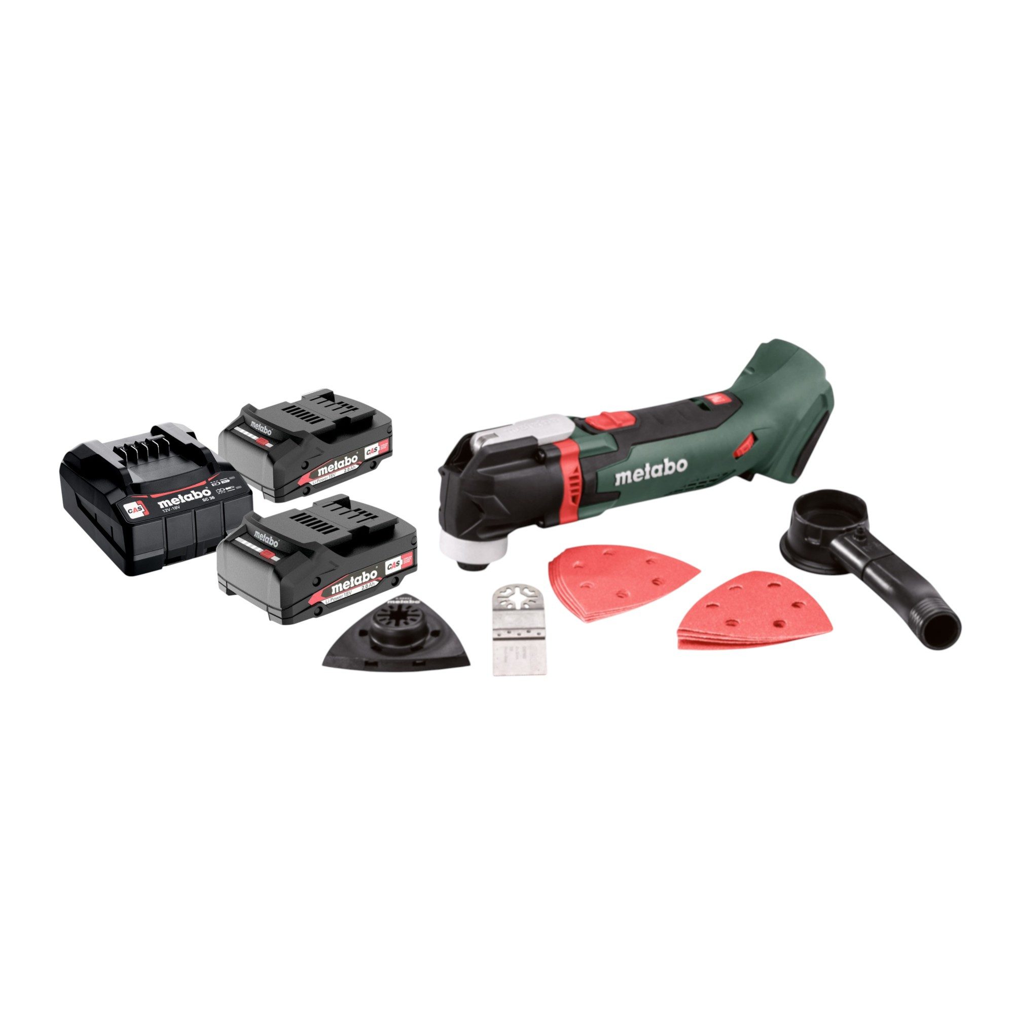 metabo Akku-Multifunktionswerkzeug MT 18 LTX 18V OIS / Starlock + 2x Akku 2,0 Ah + Ladegerät