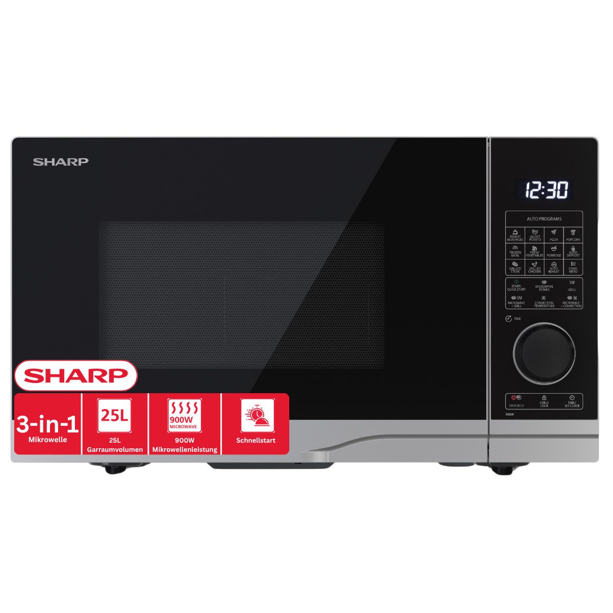 Sharp Mikrowelle YC-PC254AE-S