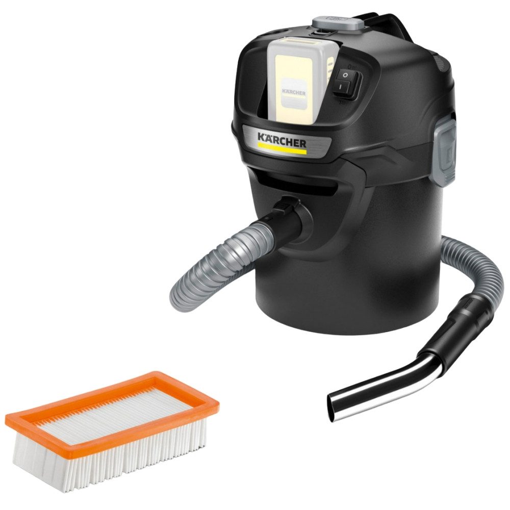 KÄRCHER Aschesauger AD2 Battery solo - Akku-Aschesauger - schwarz/gelb, beutellos