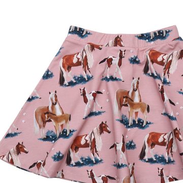 Walkiddy A-Linien-Rock Walkiddy Rock Rosa Horses Pferde Alloverprint 140