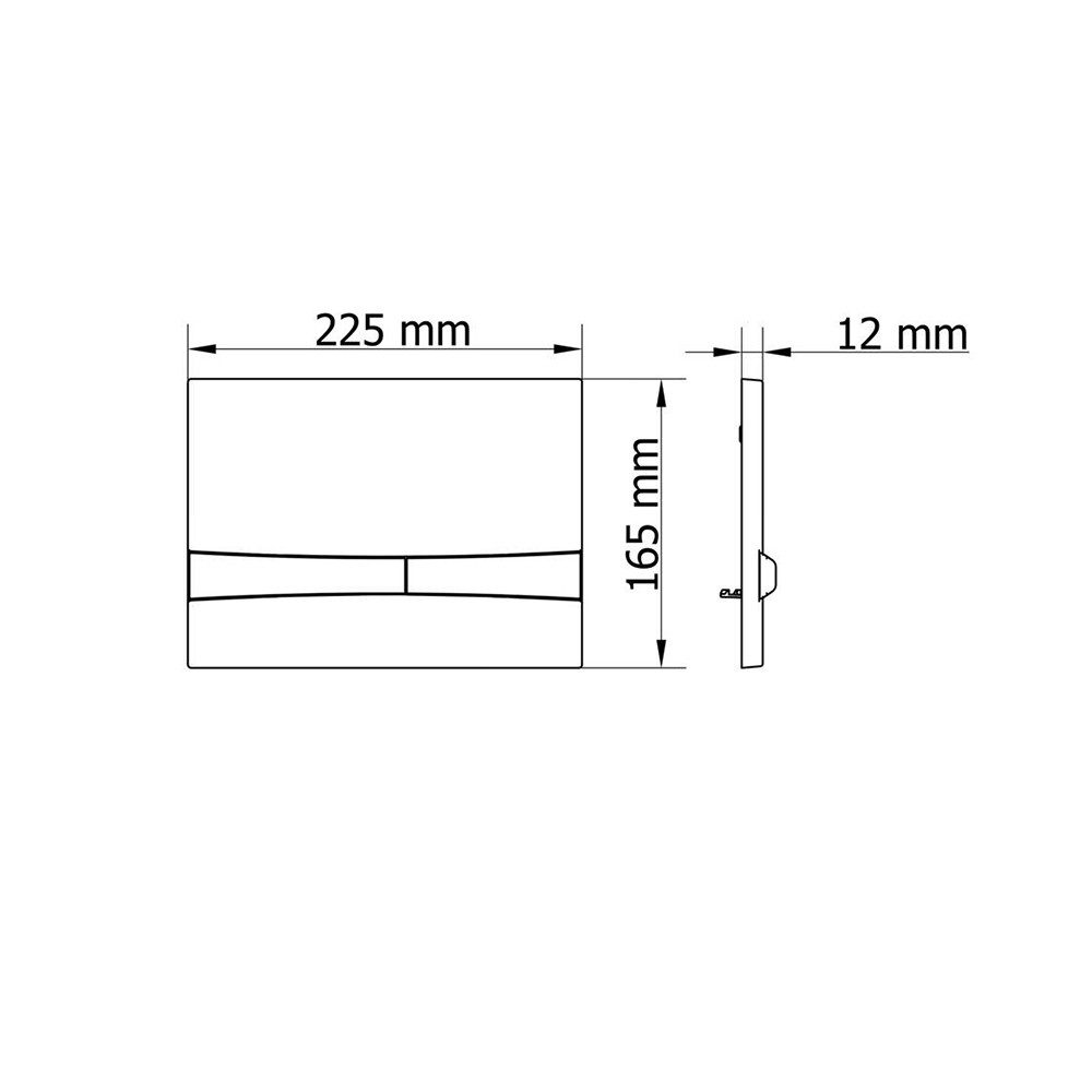 Belvit Betätigungsplatte BV-DP6008, (1 tlg), Belvit Milano Betätigungsplatte für 2-Mengen-Spülung Weiß mit