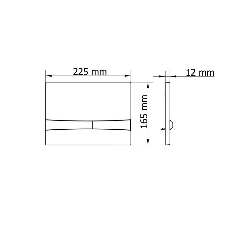 Thumbnail - Belvit Betätigungsplatte BV-DP6008, (1 tlg), Belvit Milano Betätigungsplatte für 2-Mengen-Spülung Weiß mit