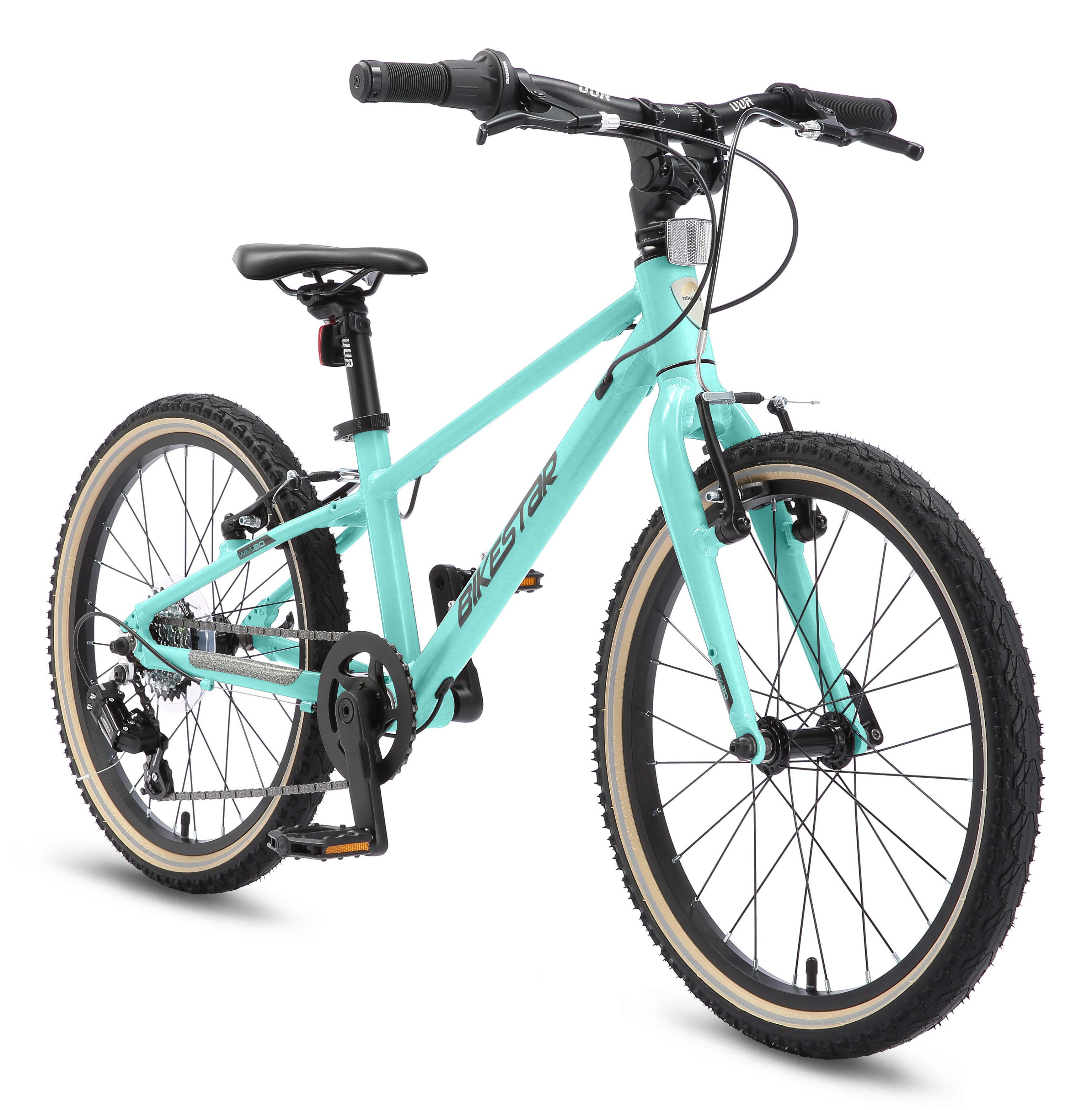Bikestar Kinderfahrrad Leichtgewicht 8 kg 20 Zoll Aluminium ab 6 Jahre, 7 Gang Shimano RD-M2005 Schaltwerk, Kettenschaltung, Reflektierende Reifen, leichtes Treten, ergonomischer Rahmen