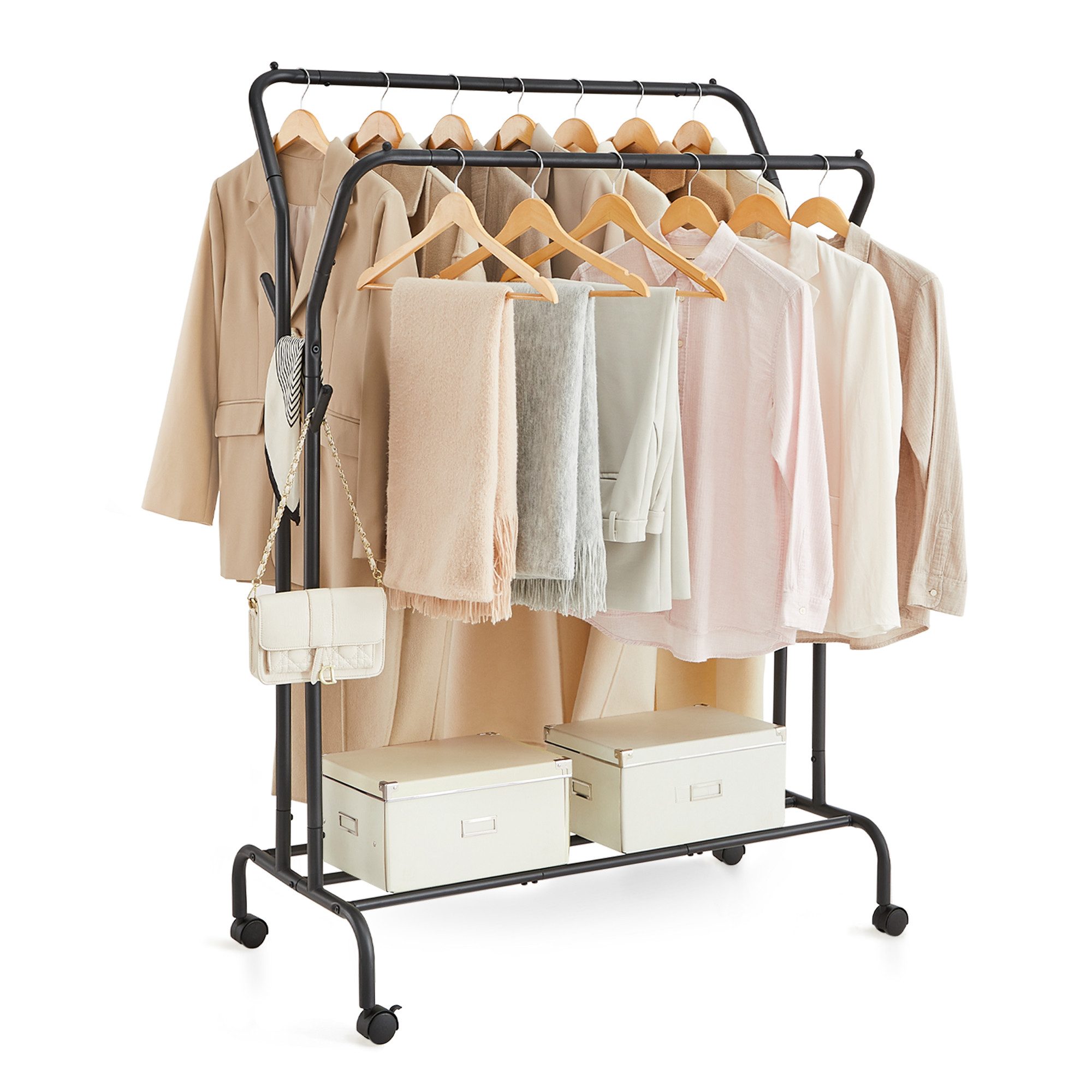 SONGMICS Kleiderständer, Garderobenständer auf Rollen, bis 100 kg belastbar günstig online kaufen