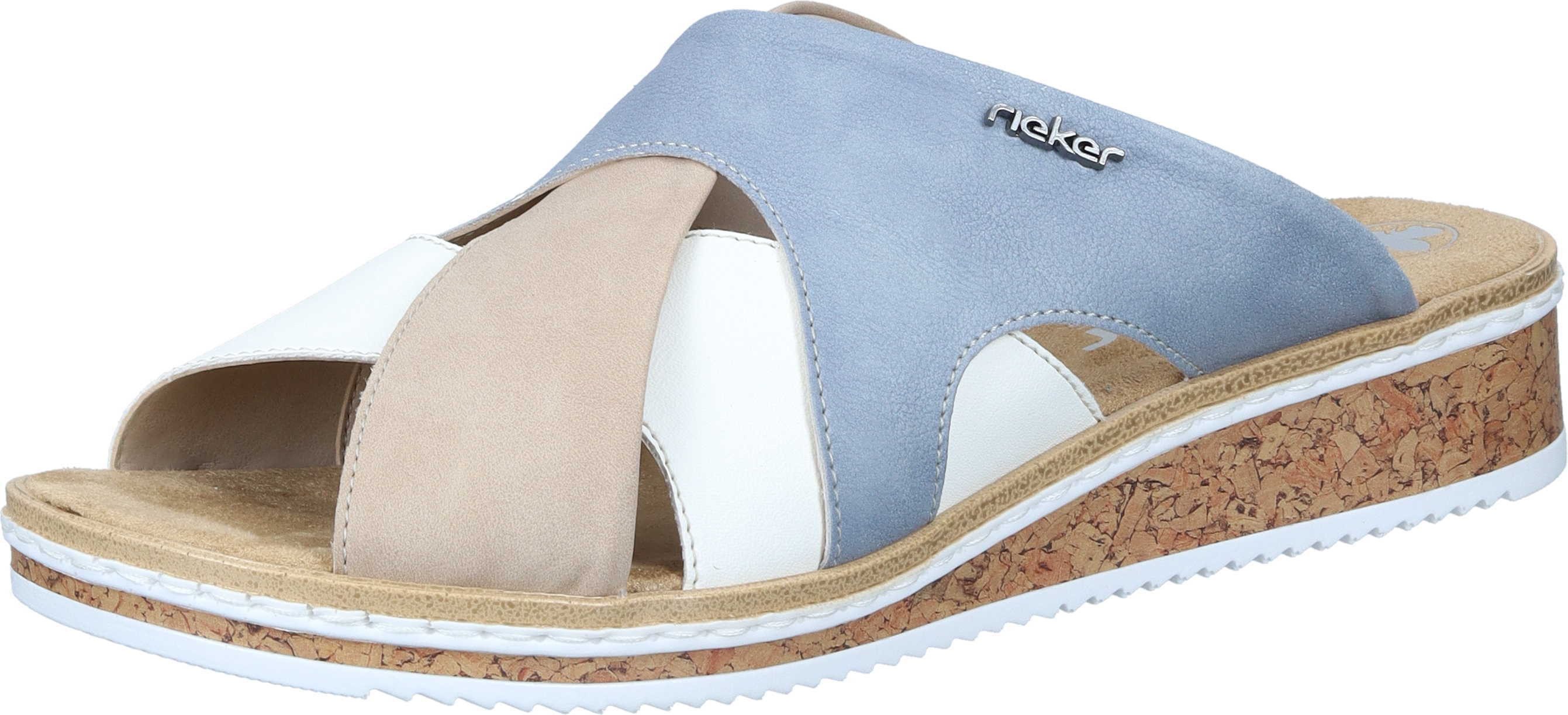 Rieker Pantoletten Pantolette aus strapazierfähigem Synthetik günstig online kaufen