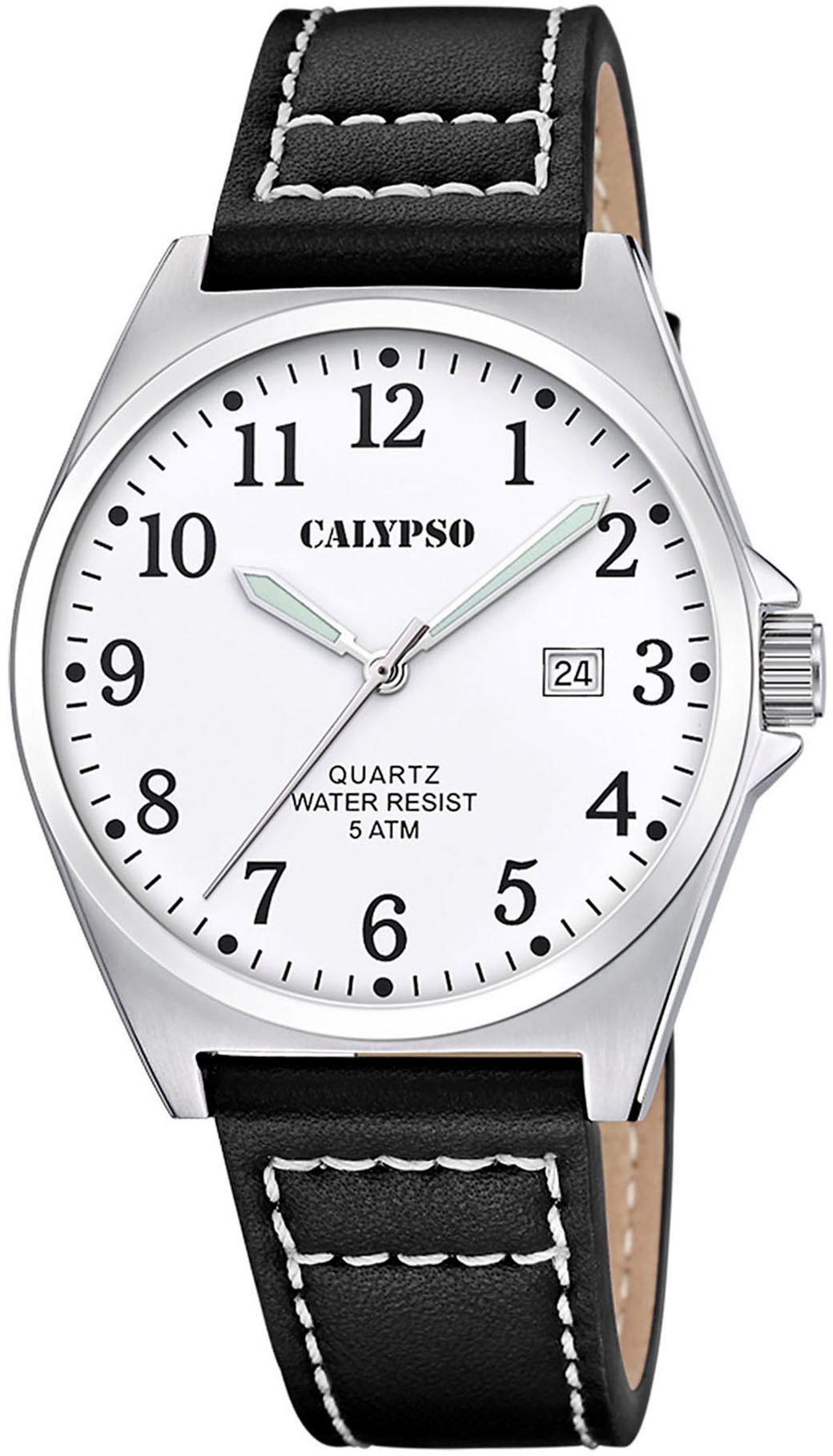 CALYPSO WATCHES Quarzuhr Basic K5868/1, Armbanduhr, Herrenuhr, Lederarmband günstig online kaufen