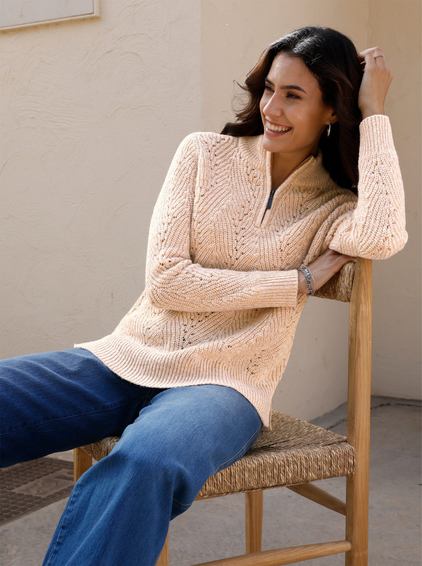 Strickpullover Troyer Langarm