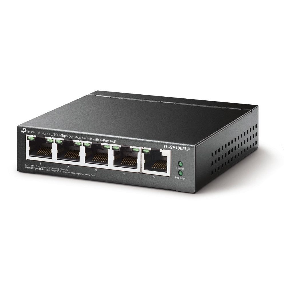 tp-link TL-SF1005LP 5-Port 10/100Mbps (4x PoE) Switch Netzwerk-Switch