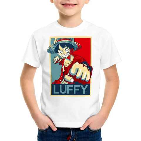 style3 Print-Shirt Kinder T-Shirt LUFFY one strohhut anime piece japanisch