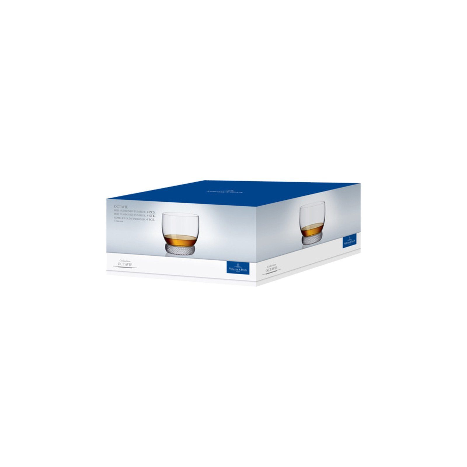 Villeroy & Boch Whiskyglas Octavie Whiskygläser 360 ml 4er Set, 4-tlg., Glas