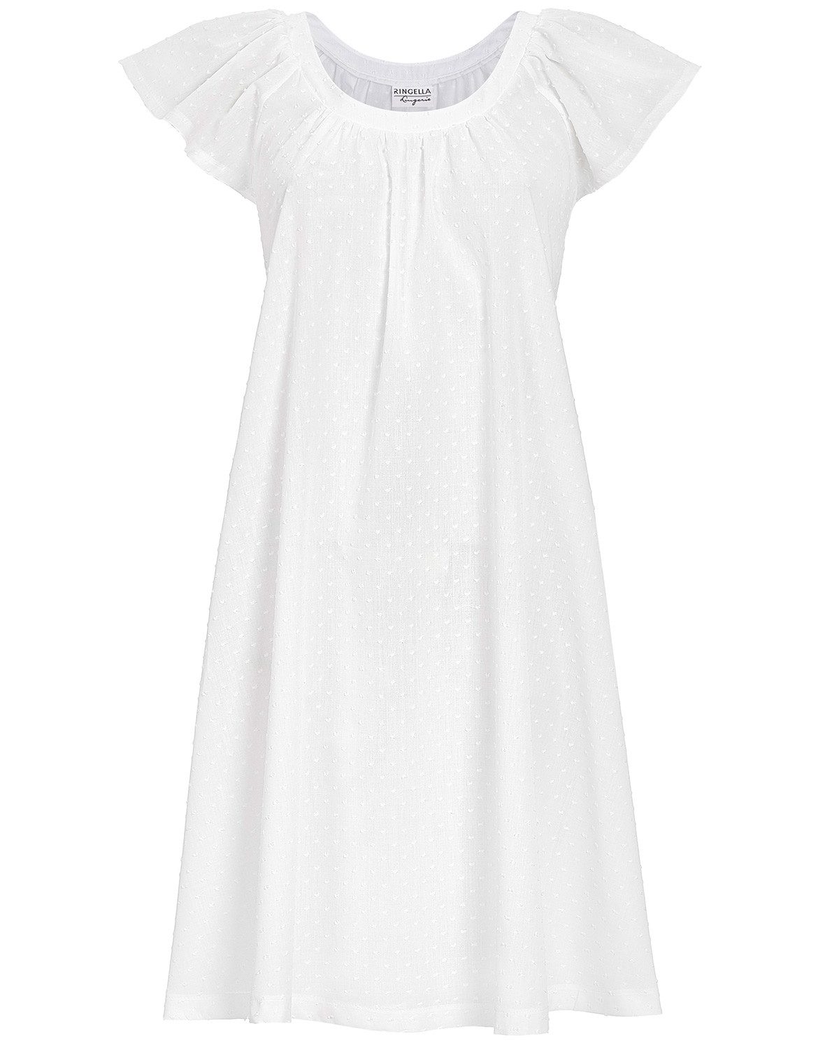 Ringella Nachthemd Kurzarm 'Light' 4266030, Weiß